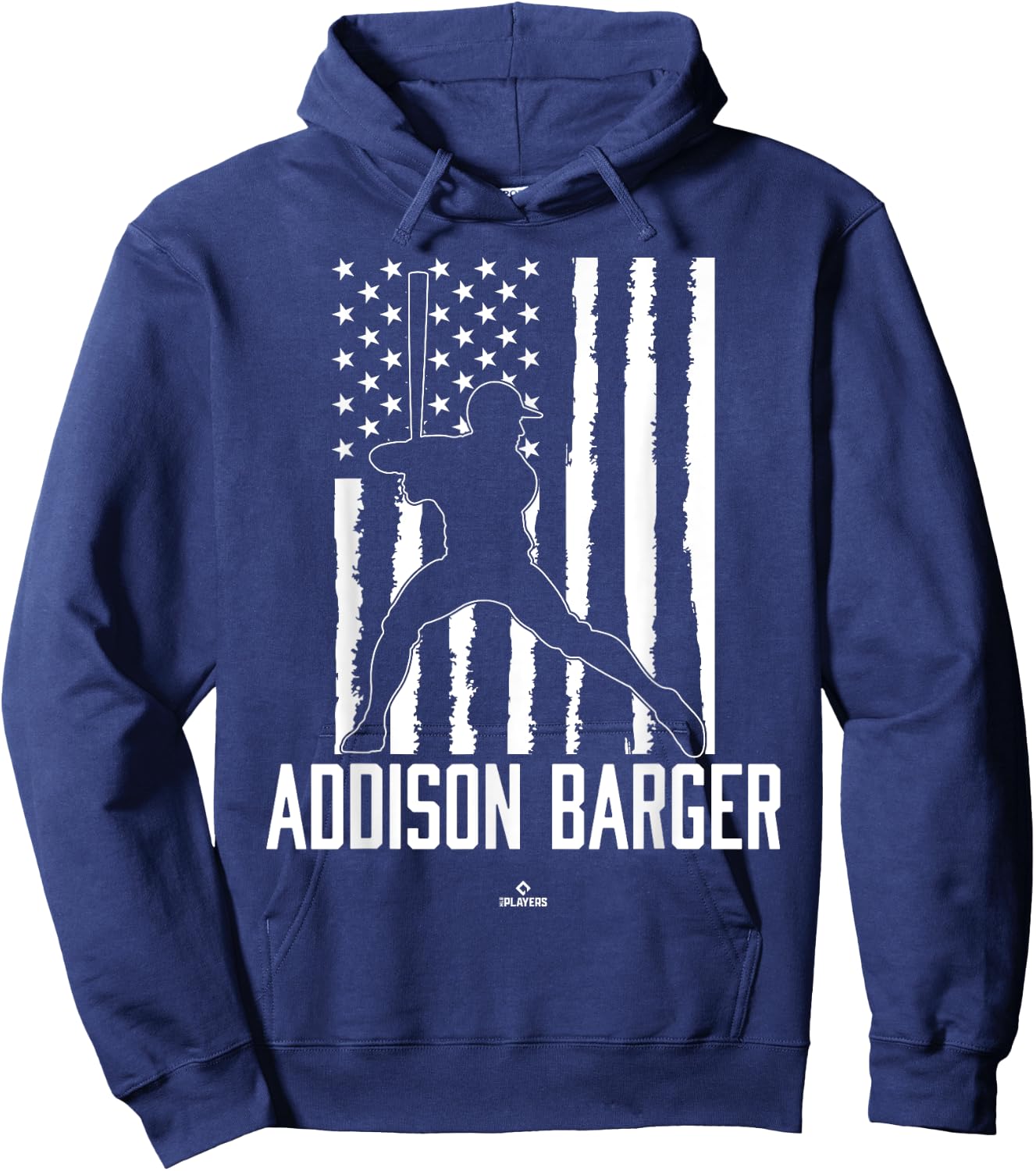 Distressed Flag Swing Addison Barger Prospect Baseball Fan Hoodie - Hoodie | Navy
