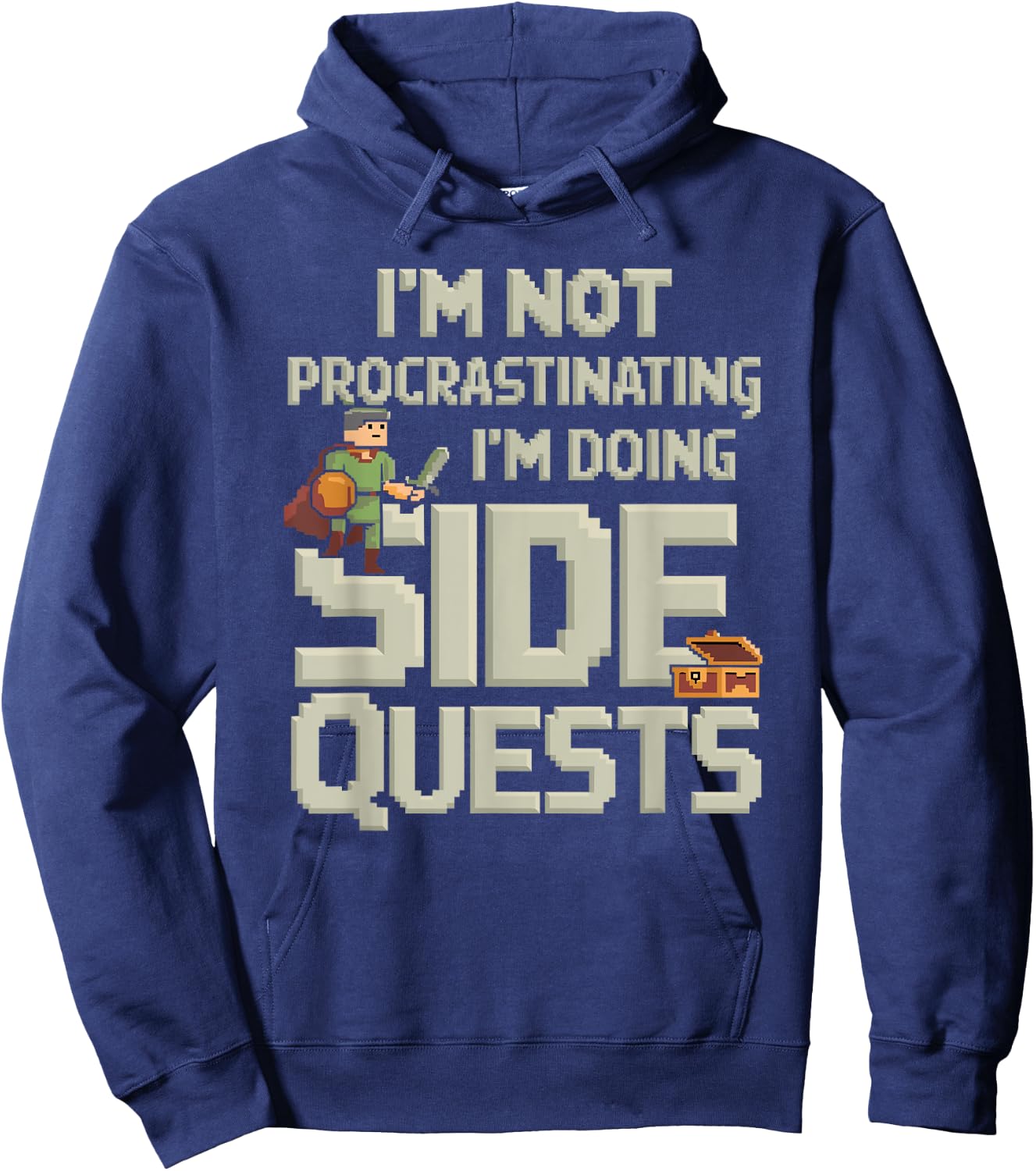 I'm Not Procrastinating Funny Side Quests Gamer Hoodie - Hoodie | Navy