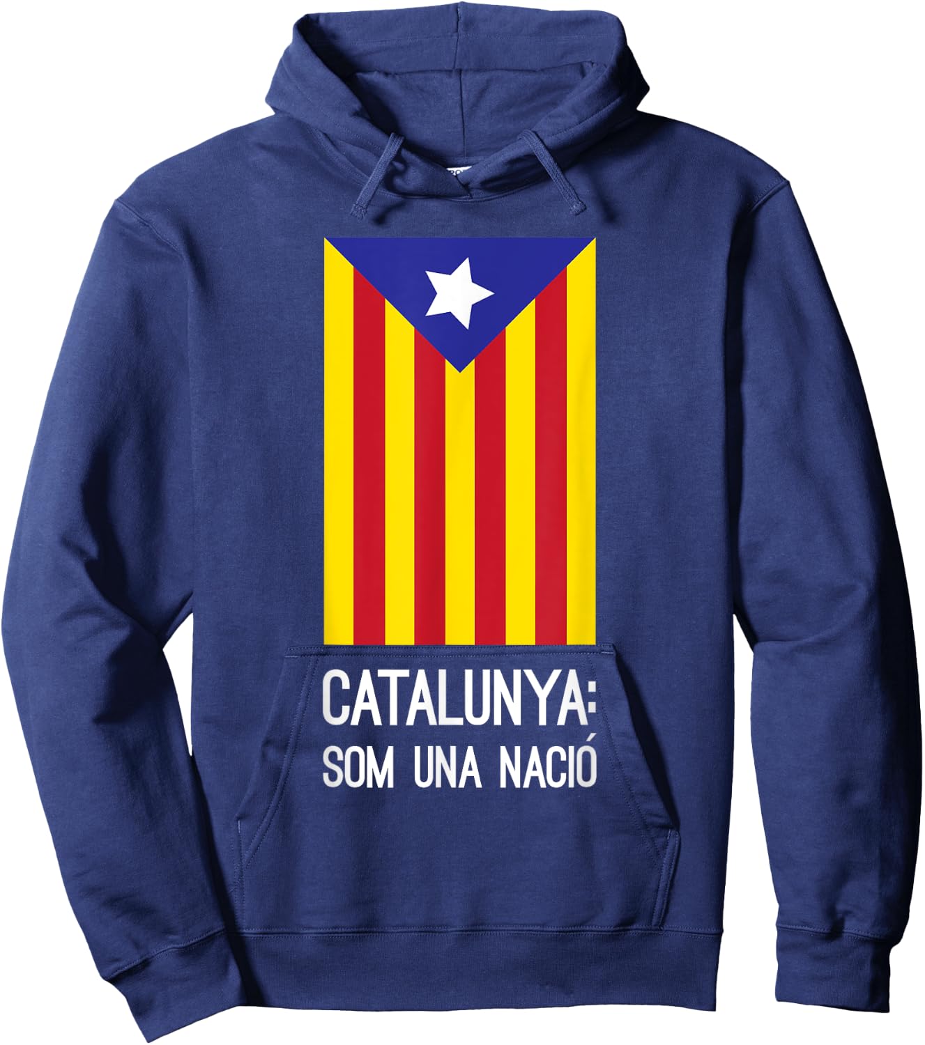 Catalunya Independence Flag Catalan Estelada Flag t shirt Hoodie - Hoodie | Navy