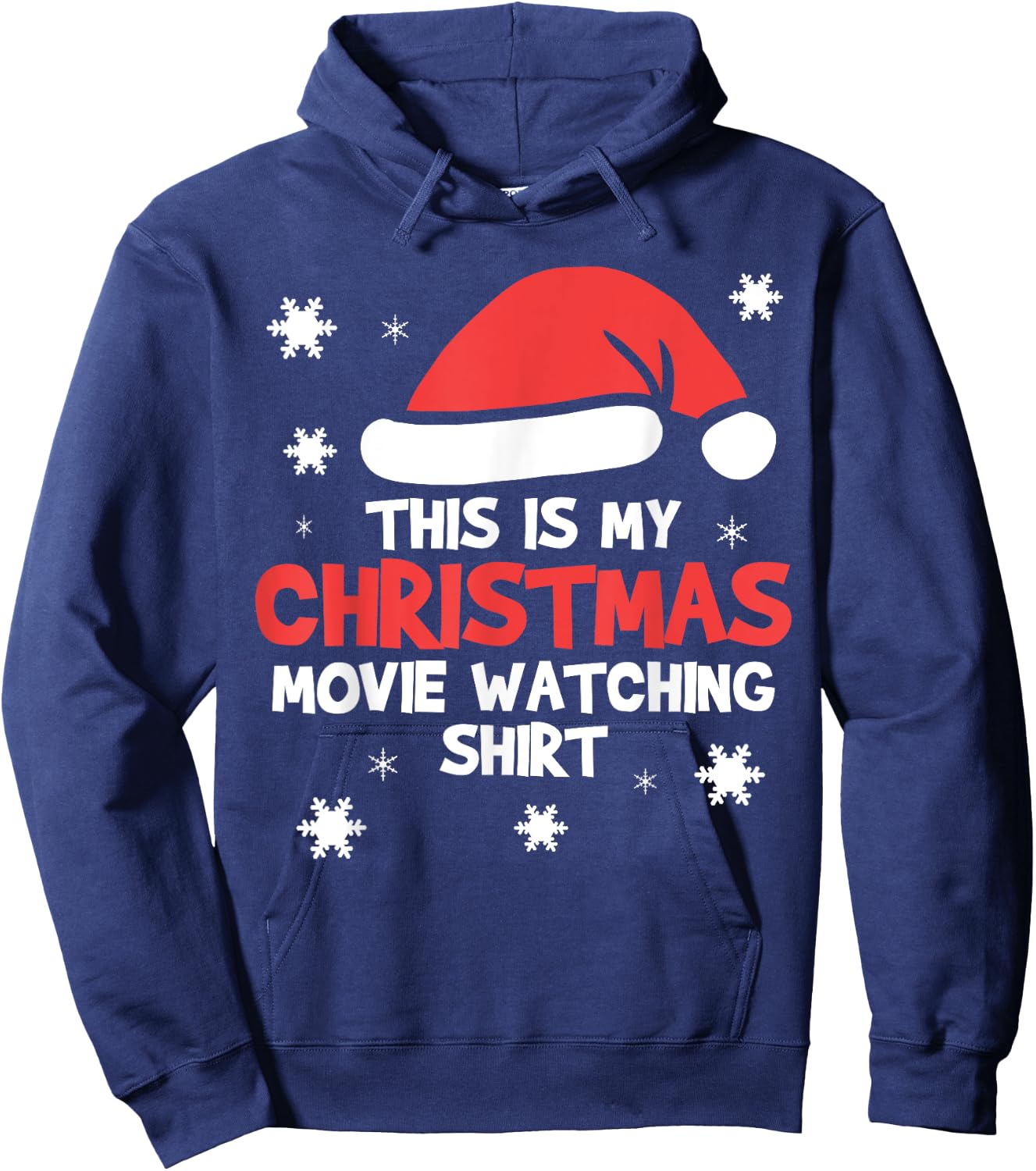 This Is My Christmas Movie Watching Shirt Hoodie - Hoodie | Navy