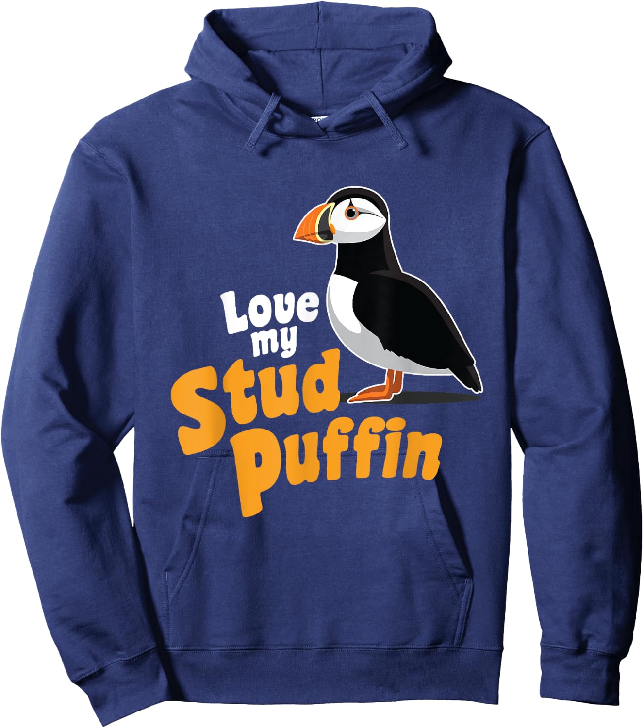 Stud Puffin Love | Cute Animal Gift Zoo Sea Bird Hoodie - Hoodie | Navy