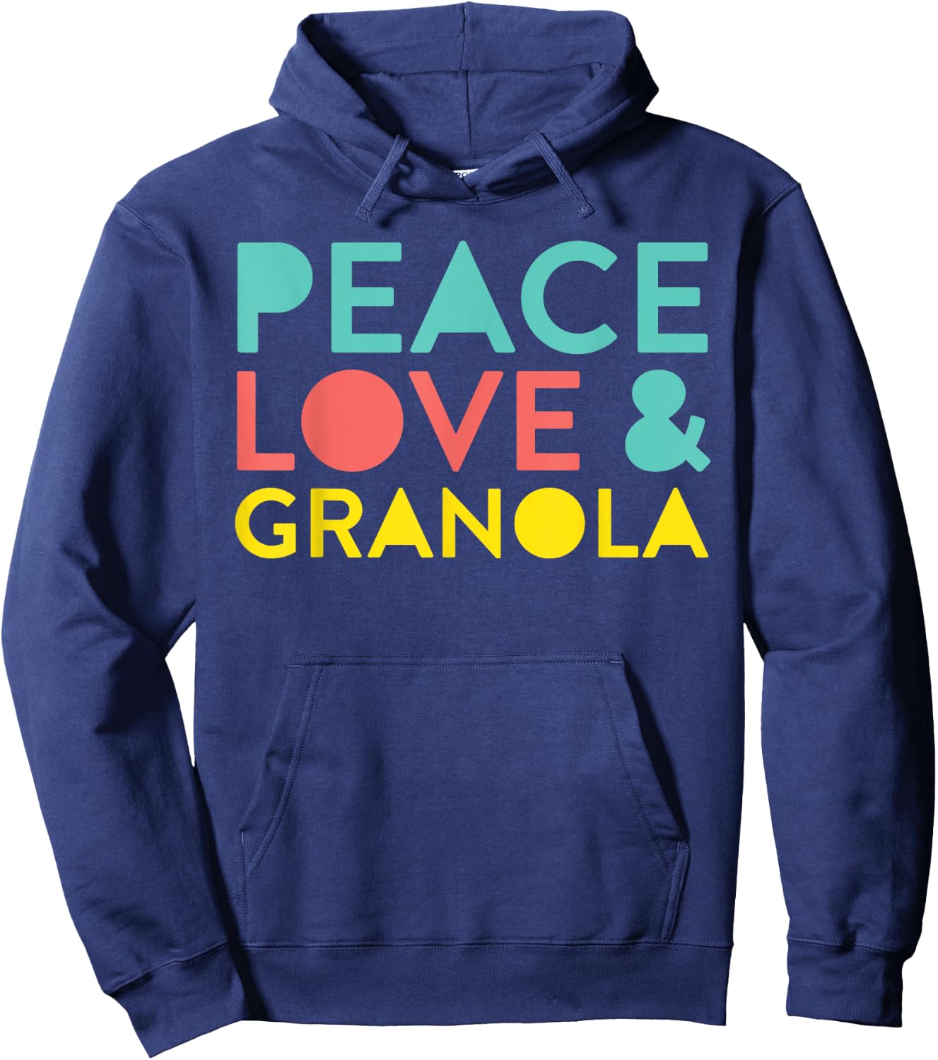 Summer Hippie Funny Quote Peace Love Granola Men Women Hoodie - Hoodie | Navy