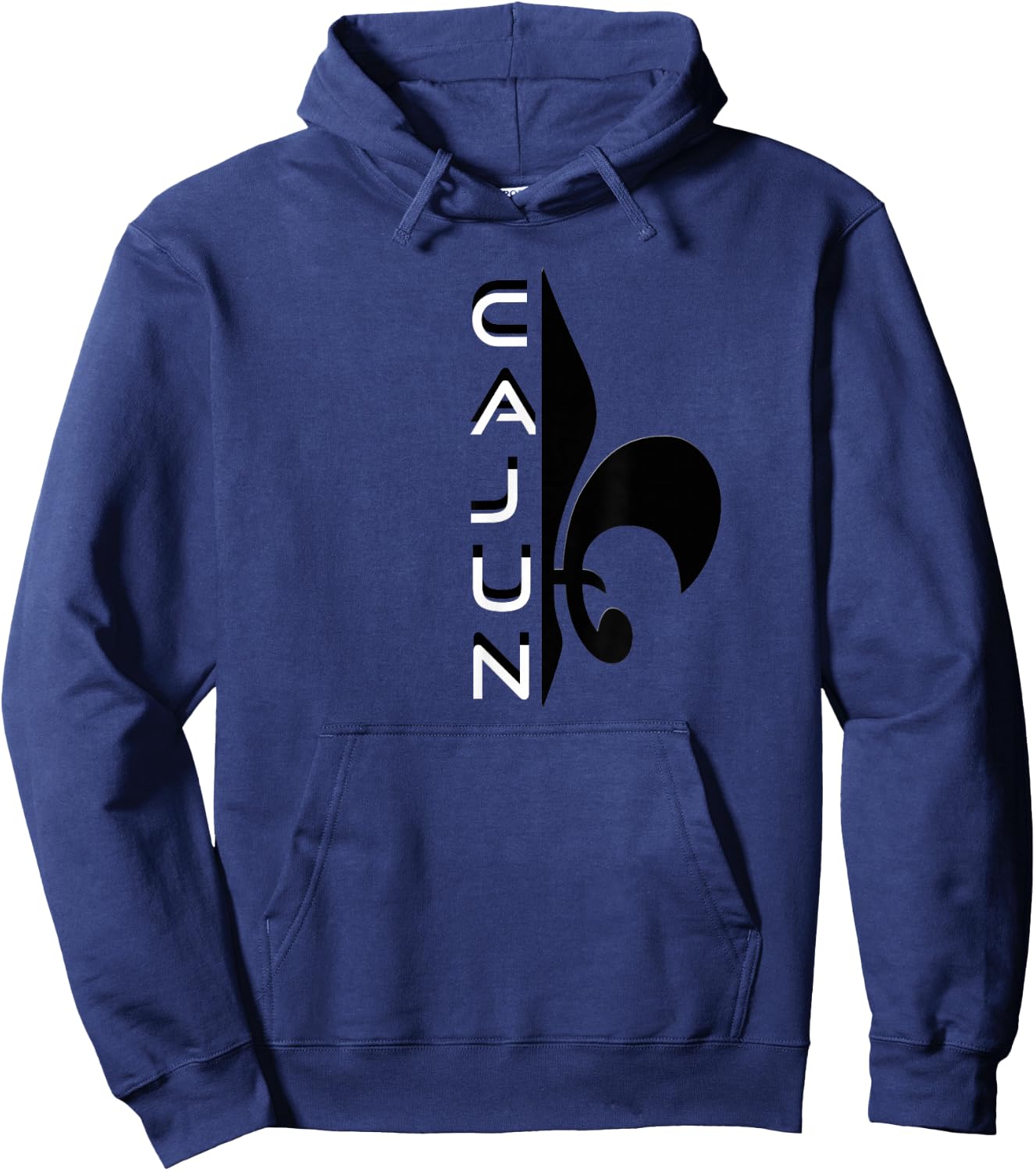 Proud Cajun Fleur Louisiana Pride State Symbol Hoodie - Hoodie | Navy