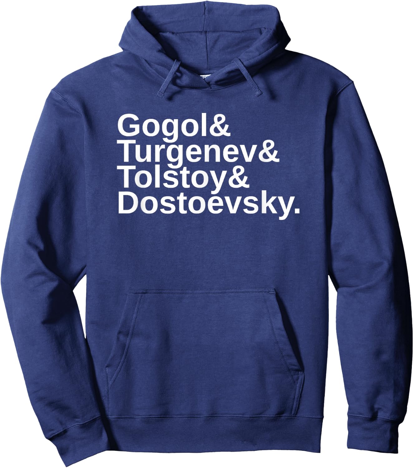 Russian Literature List Dostoevsky Turgenev Hoodie - Hoodie | Navy