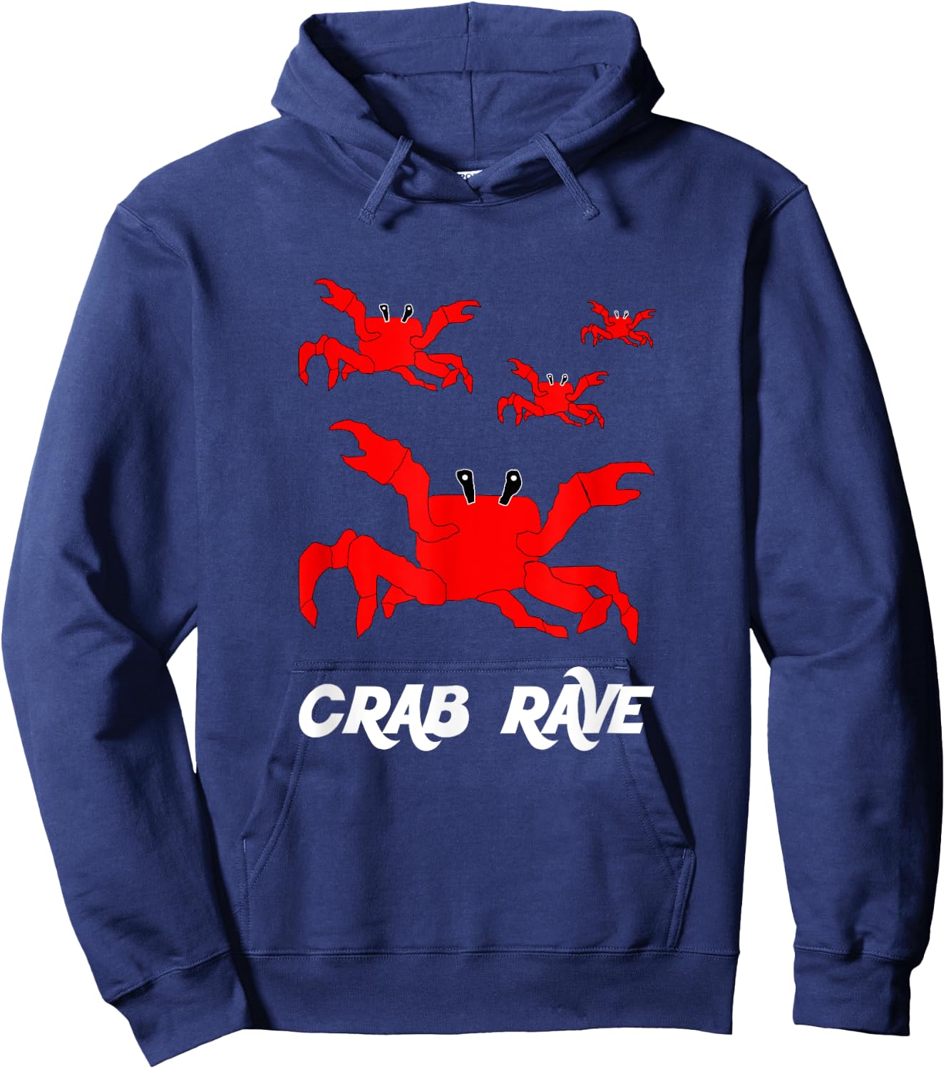 Crab Rave - Meme Crab Dance Party Hoodie - Hoodie | Navy