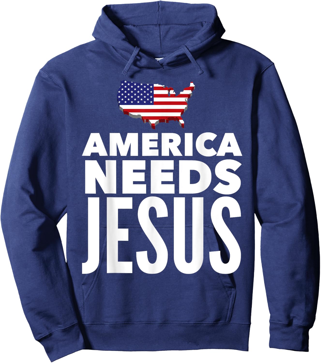America Needs Jesus Christian Salvation Gospel Bible Gift Hoodie - Hoodie | Navy