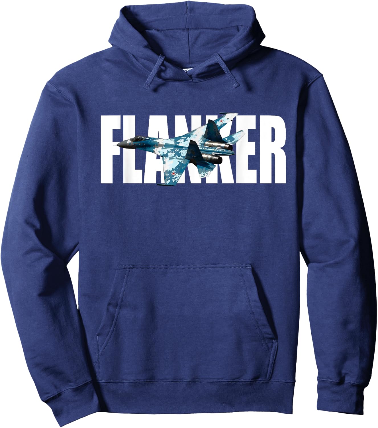 USSR Russian Su-27 SU27 Flanker Fighter Tarpaulin Hoodie - Hoodie | Navy