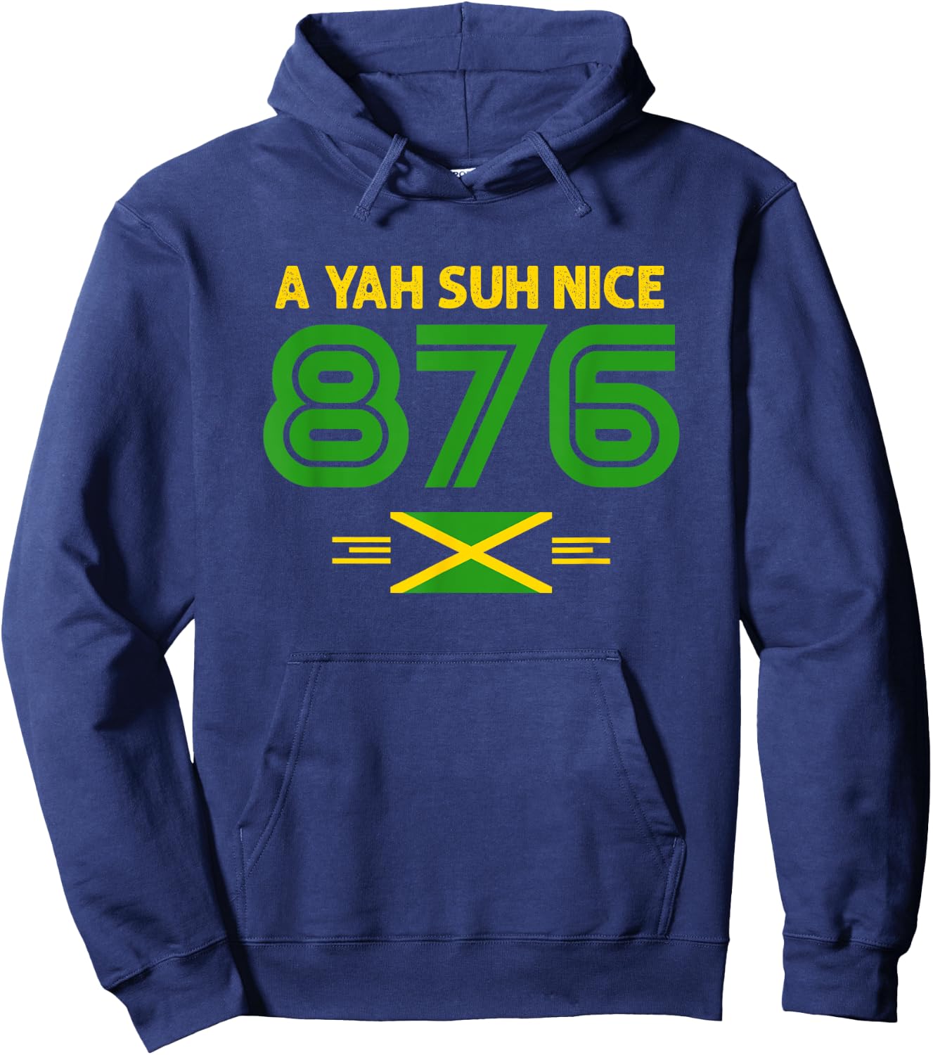 A Yah Suh Nice! 876 Jamaica Hoodie - Hoodie | Navy