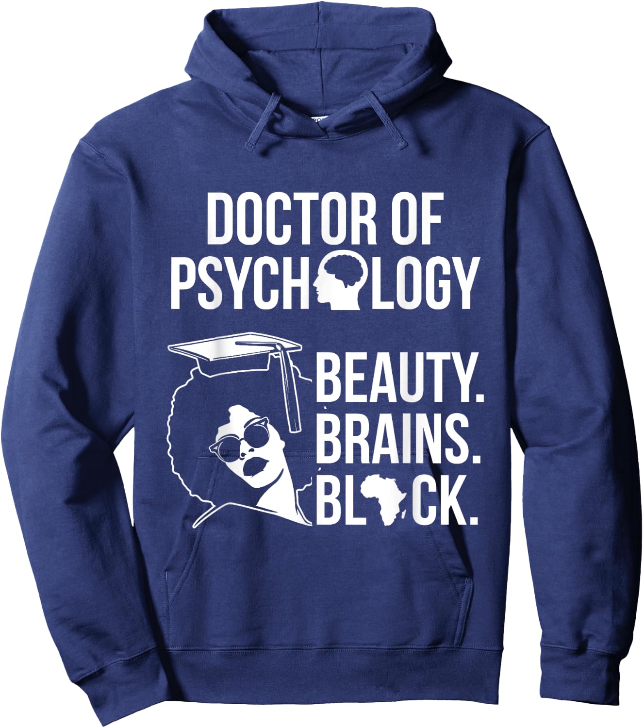 PsyD Doctor of Psychology PsychD Black Doctorate Graduation Hoodie - Hoodie | Navy
