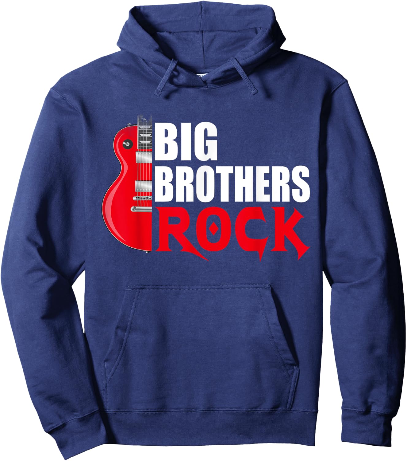 Big Brothers Rock Shirt Funny Older Brother Gift Hoodie - Hoodie | Navy