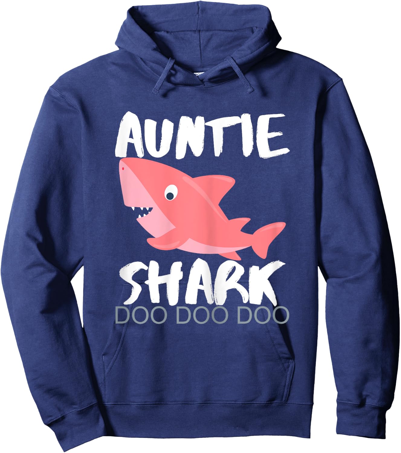 Auntie Shark Christmas Birthday Gift From Niece Nephew Women Hoodie - Hoodie | Navy