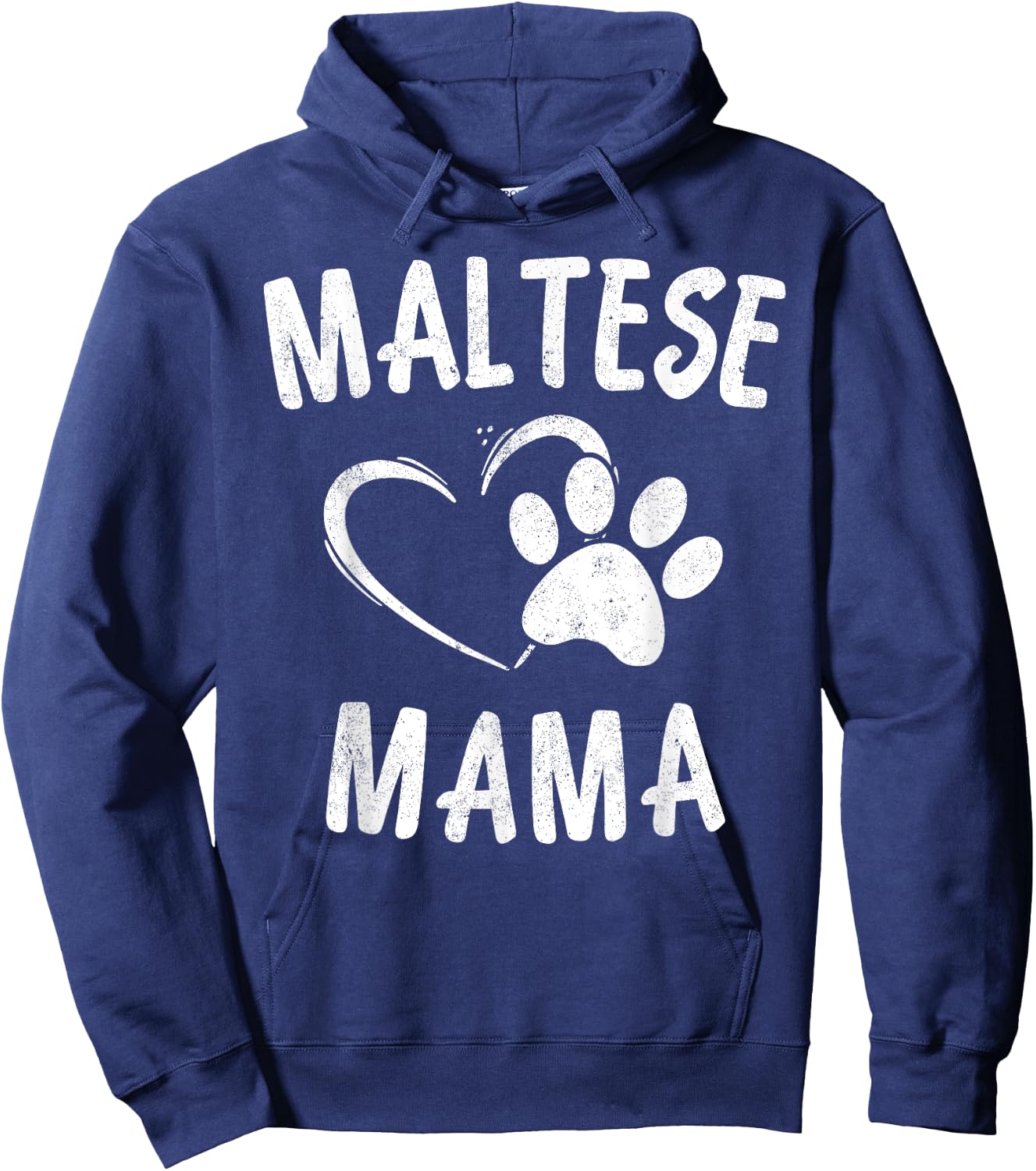 Fun Maltese Mama Gift Pet Lover Apparel Sleeve Dog Mom Women Kids Hoodie - Hoodie | Navy