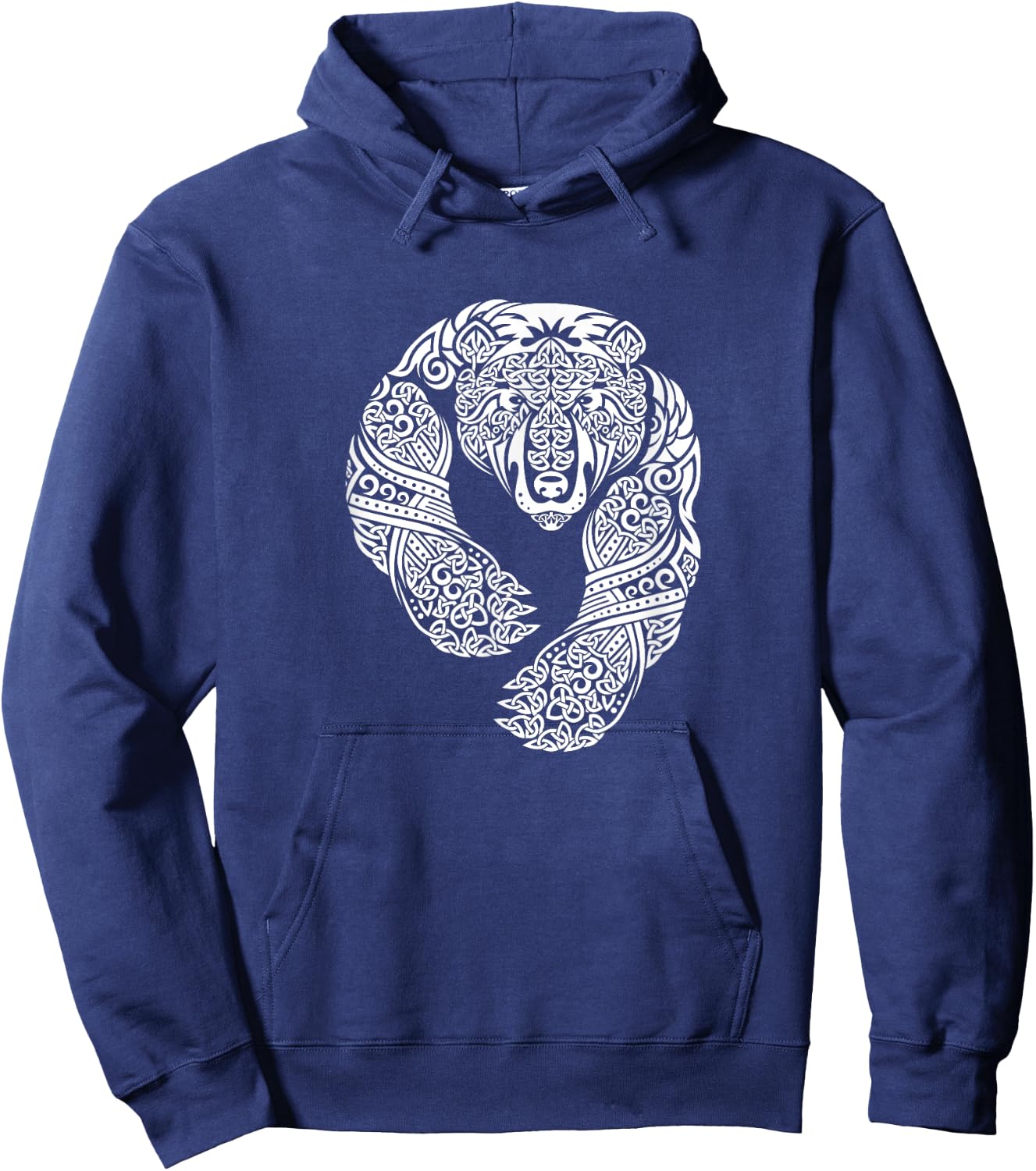 Celtic Knotwork Tribal Tattoo Bear Hoodie - Hoodie | Navy
