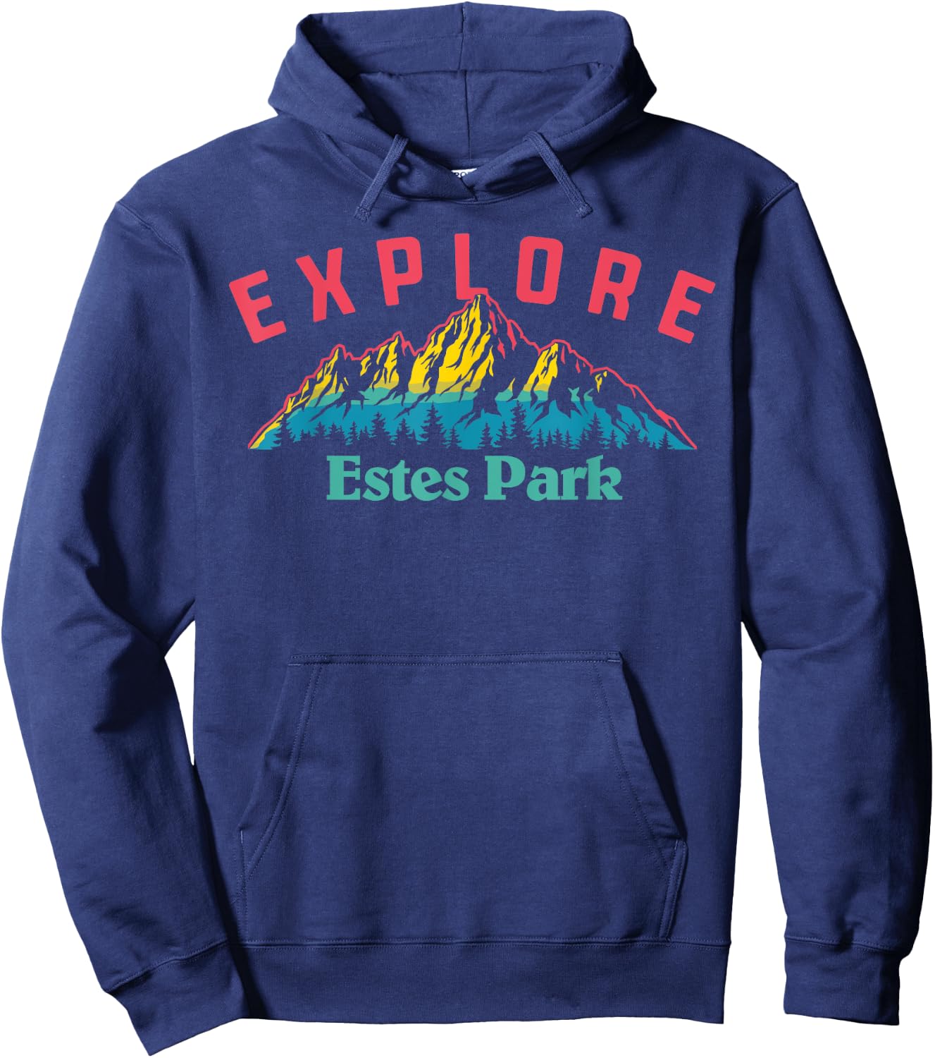 Estes Park Explore! Nature Outdoor Mountains Hoodie - Hoodie | Navy