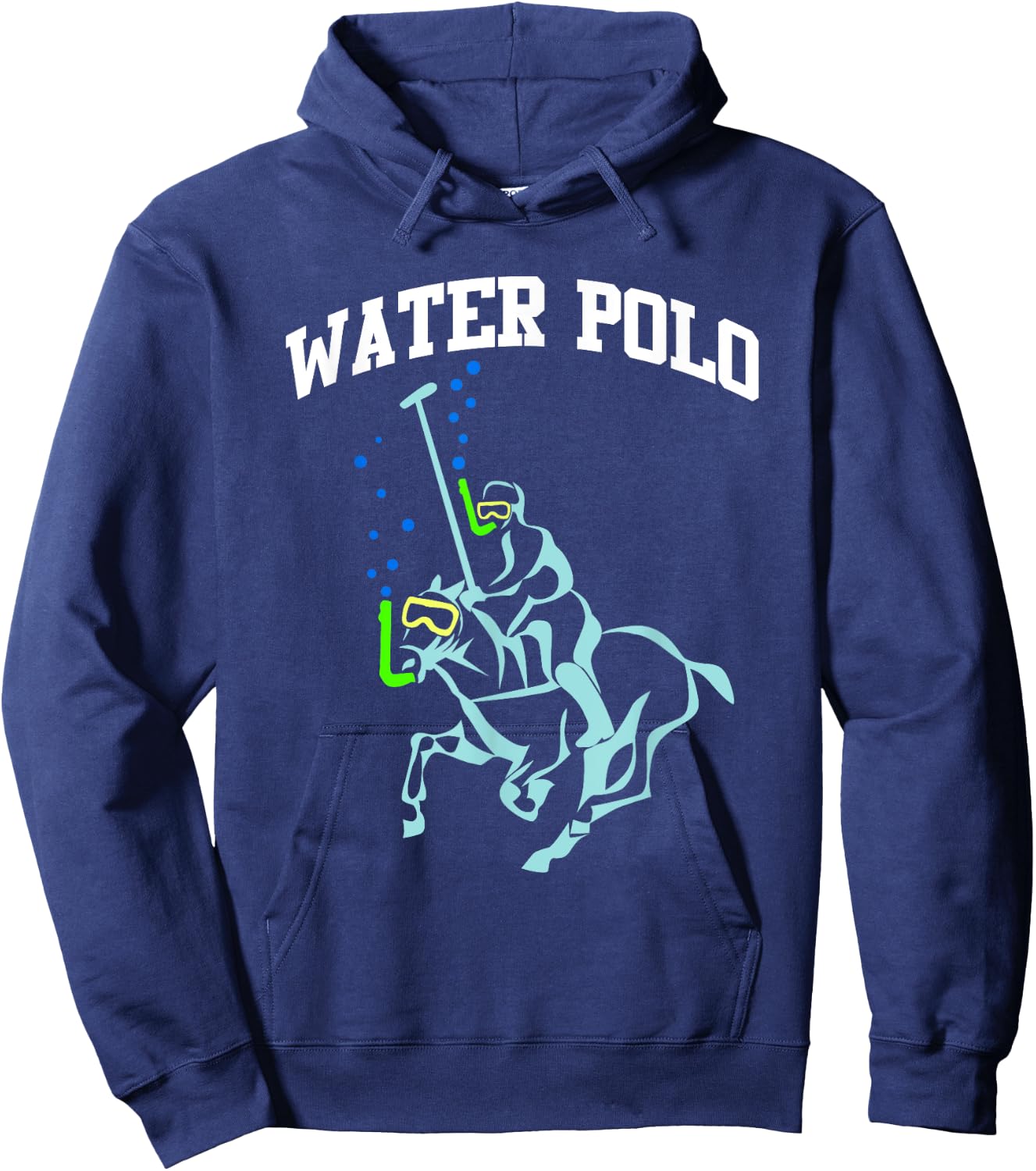 WATER POLO shirt Funny Snorkeling Horse Water Polo Joke Hoodie - Hoodie | Navy