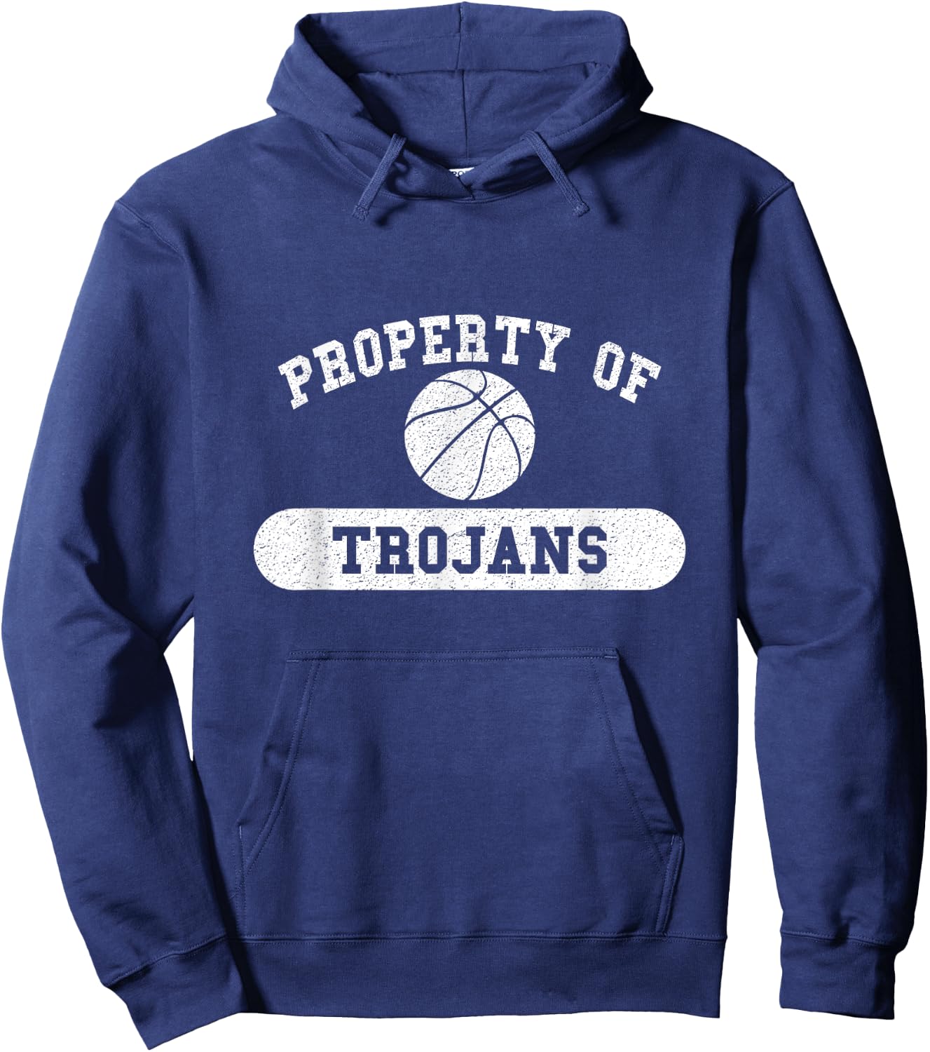 Property of Trojans Basketball Hoodie - Hoodie | Navy