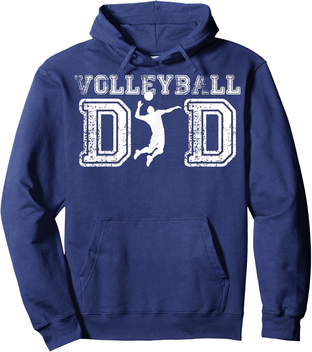 Vintage Volleyball Dad Player Daddy Funny Father's Day Gift Hoodie - Hoodie | Navy