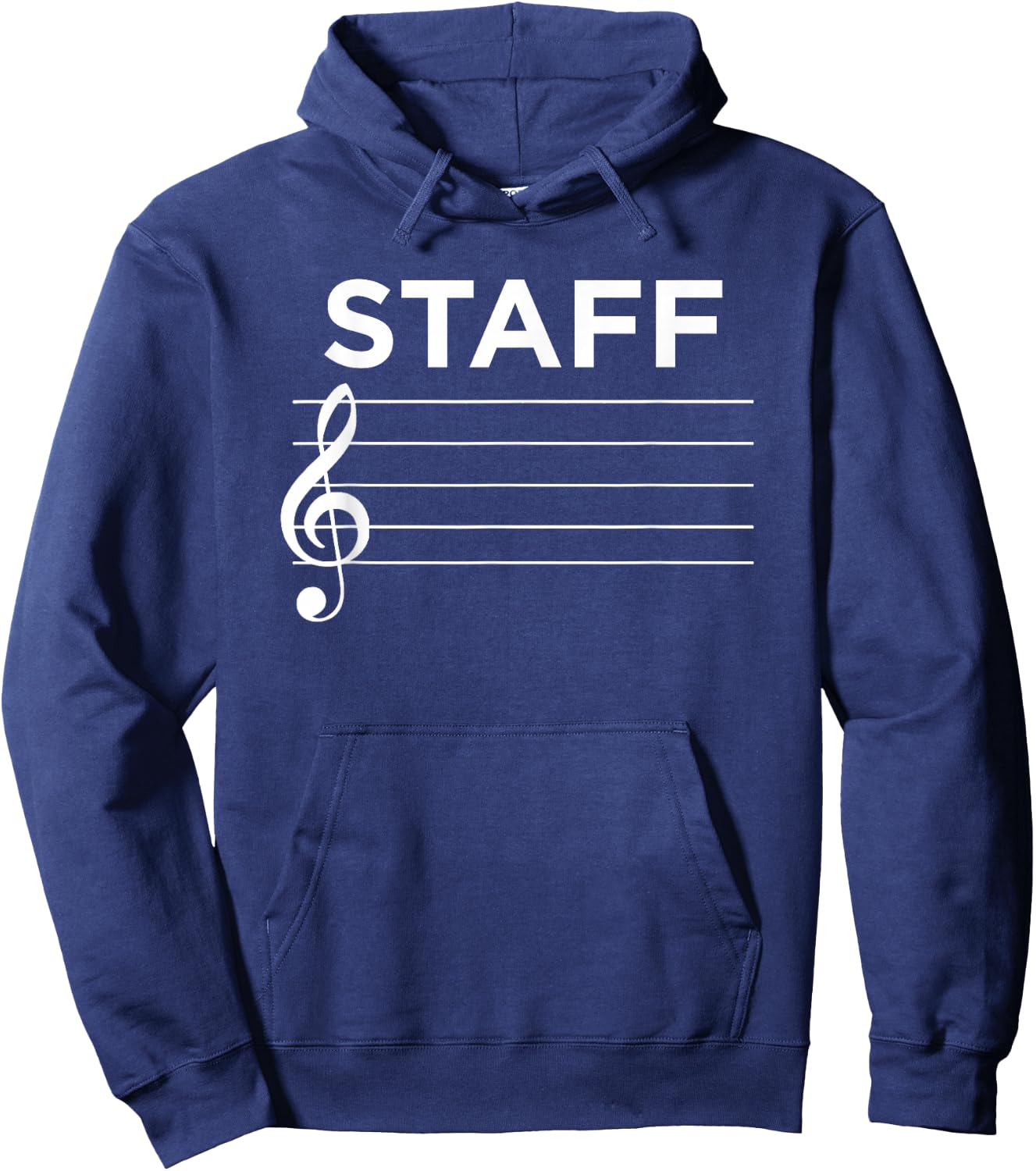 Funny Music Staff Hoodie - Hoodie | Navy