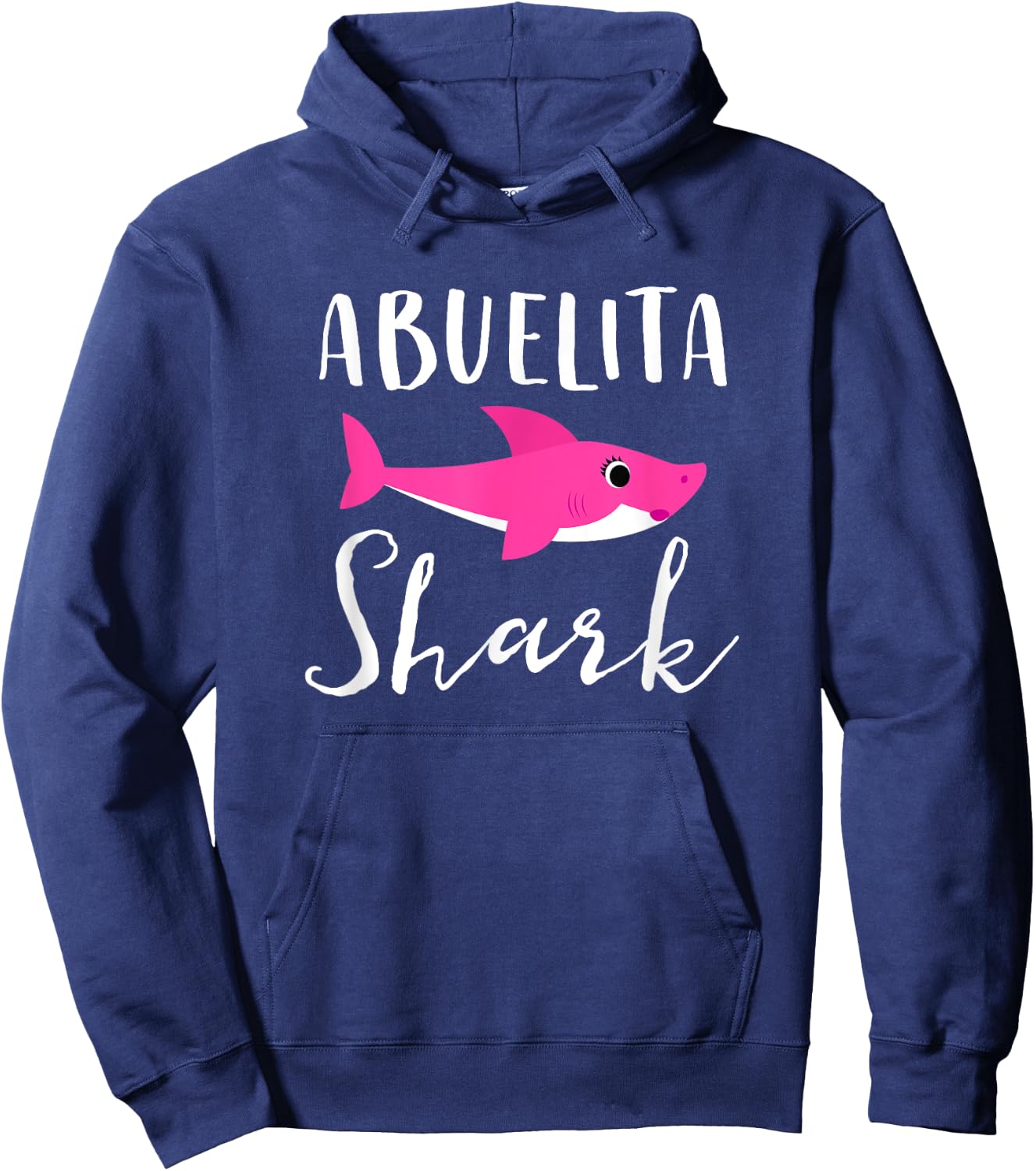 Abuelita Shark Grandma Grandmother Pink Shark Graphic Hoodie - Hoodie | Navy