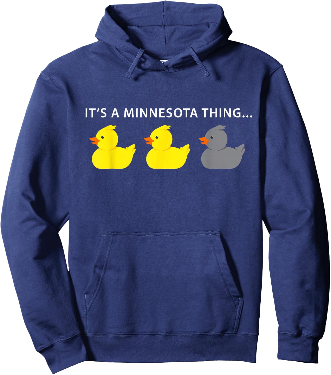 Duck Duck Gray Duck Minnesota Small Hoodie - Hoodie | Navy