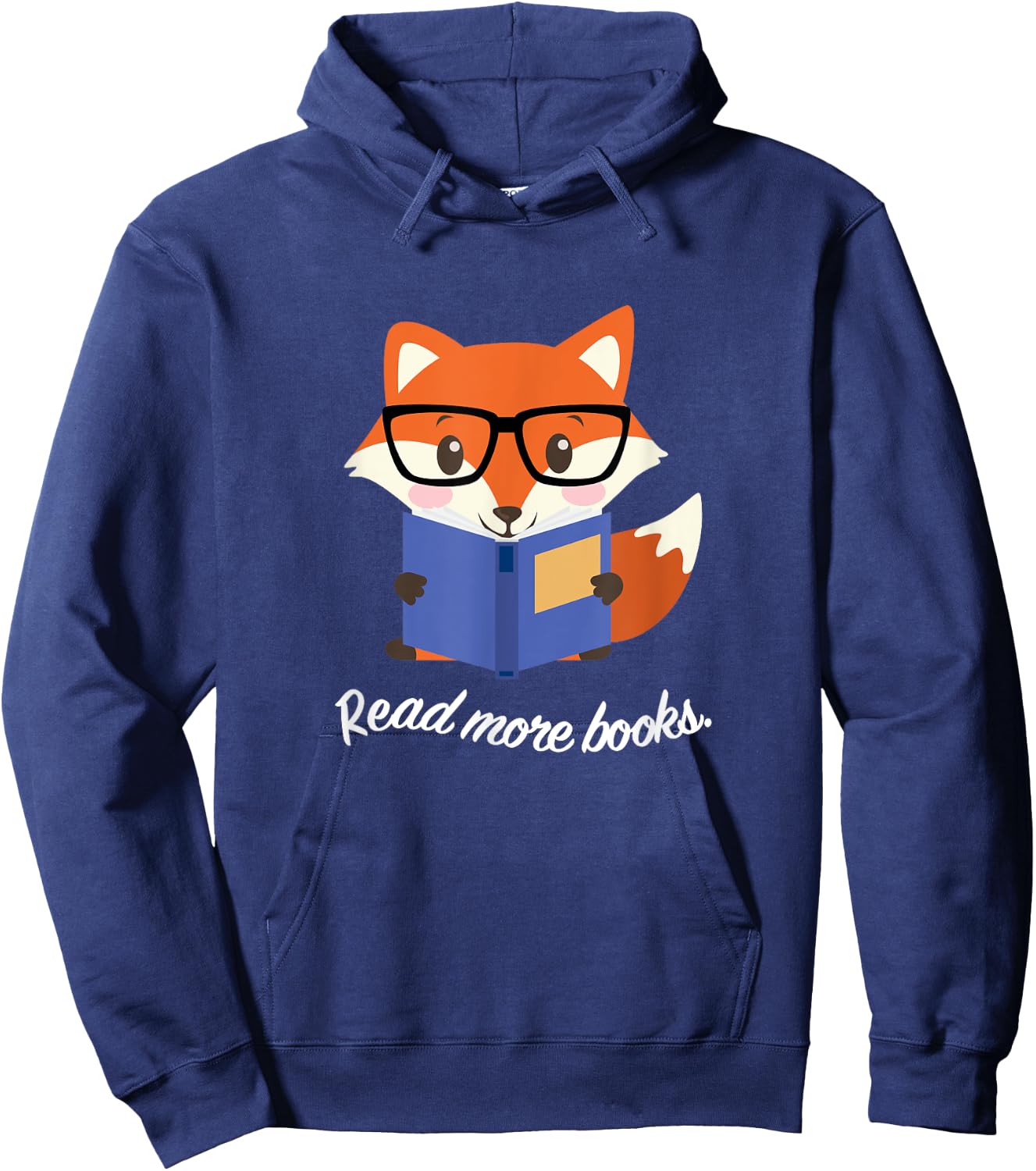 Bookish Fox Read More Books Kids Clothing Hoodie - Hoodie | Navy