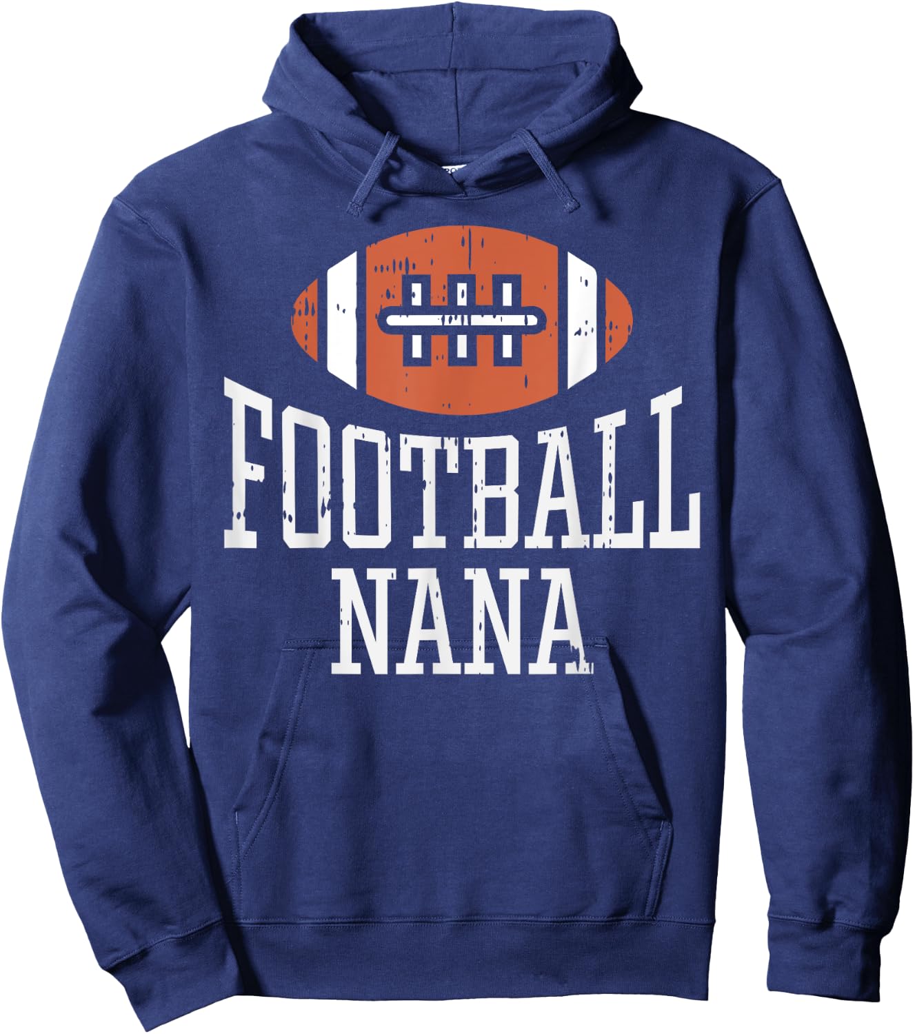 American Football Nana Vintage Game Day Sports Lover Grandma Hoodie - Hoodie | Navy