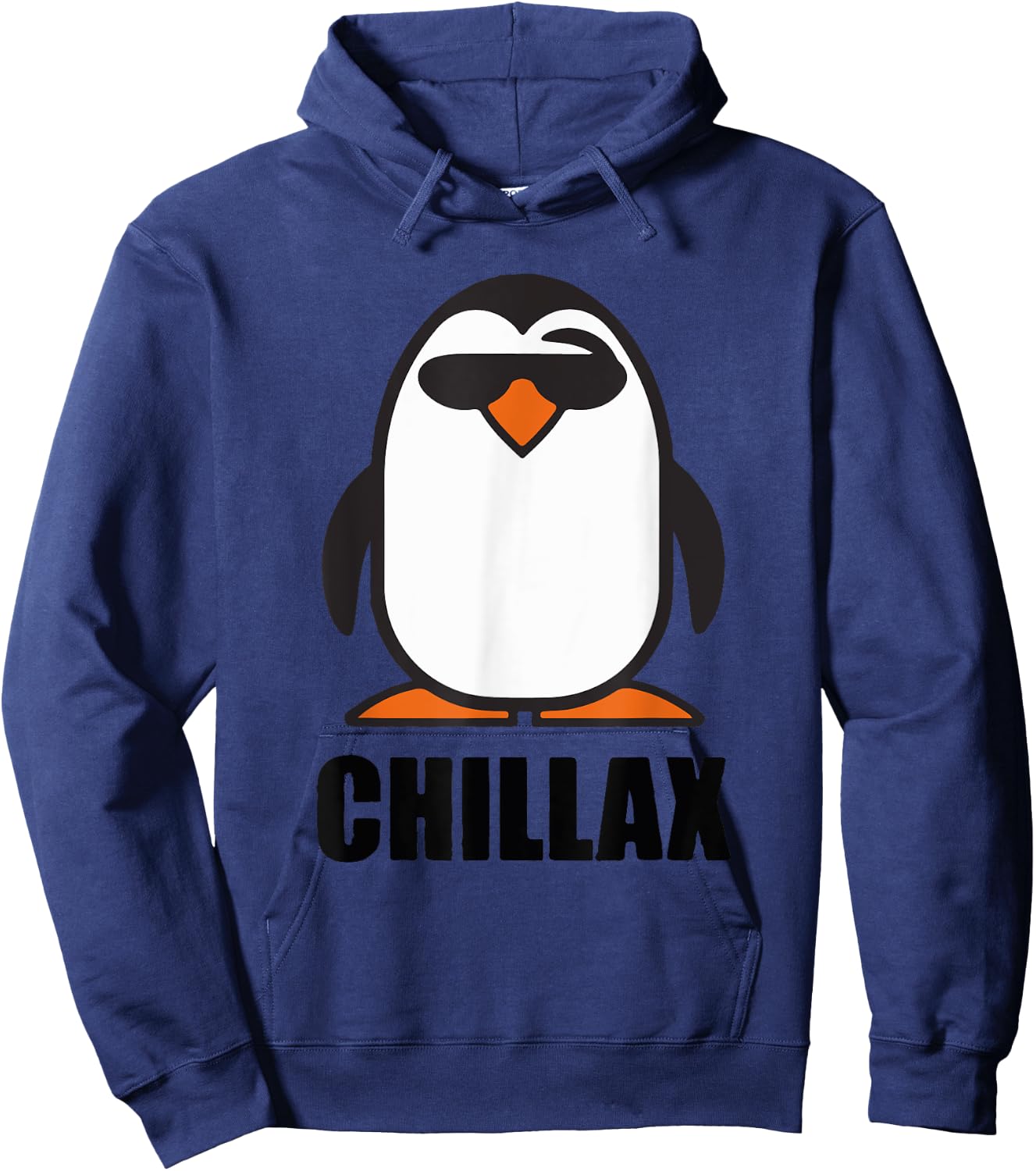 Funny Christmas Winter Penguin shirts, puns, Chillax Shirt Hoodie - Hoodie | Navy
