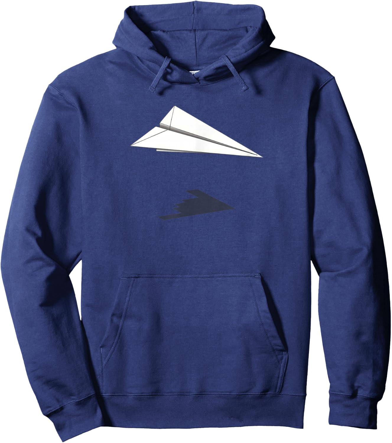 Paper Airplane Shadow B-2 Bomber Hoodie - Hoodie | Navy