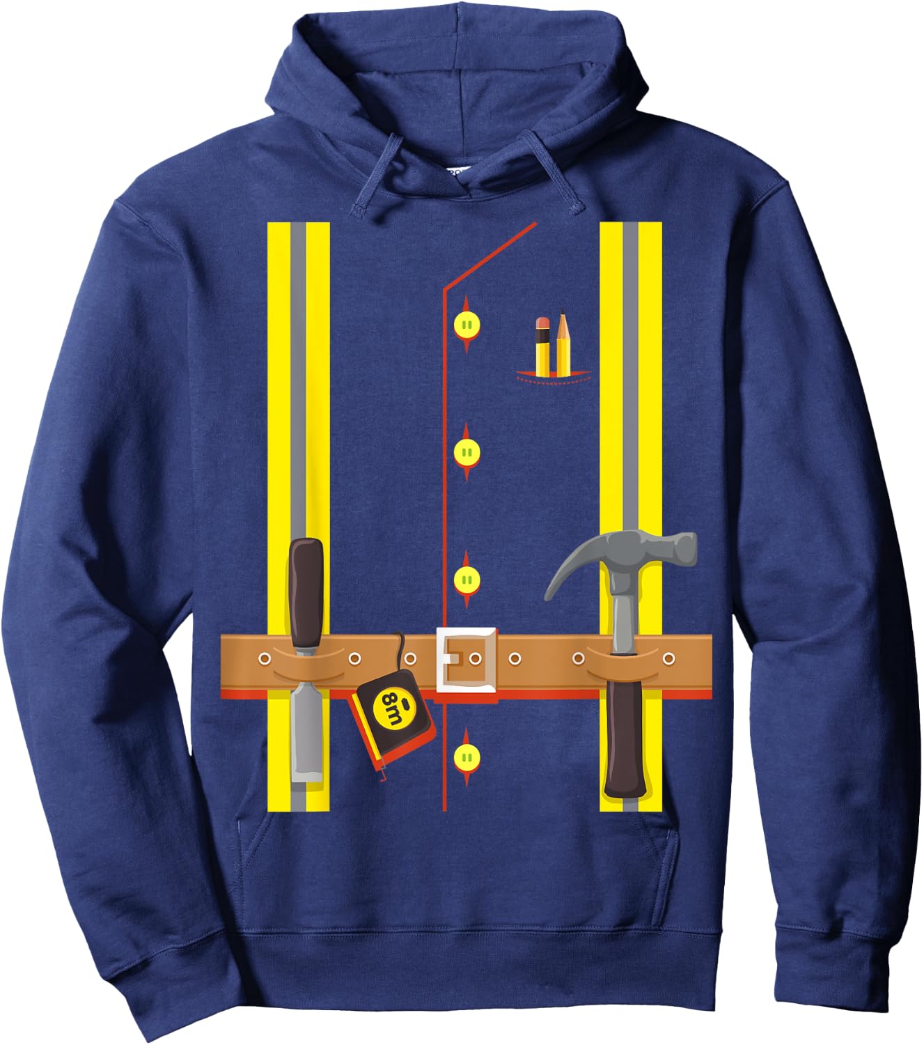 Construction Worker Costume for Boys Kids Halloween Builder Hoodie - Hoodie | Navy
