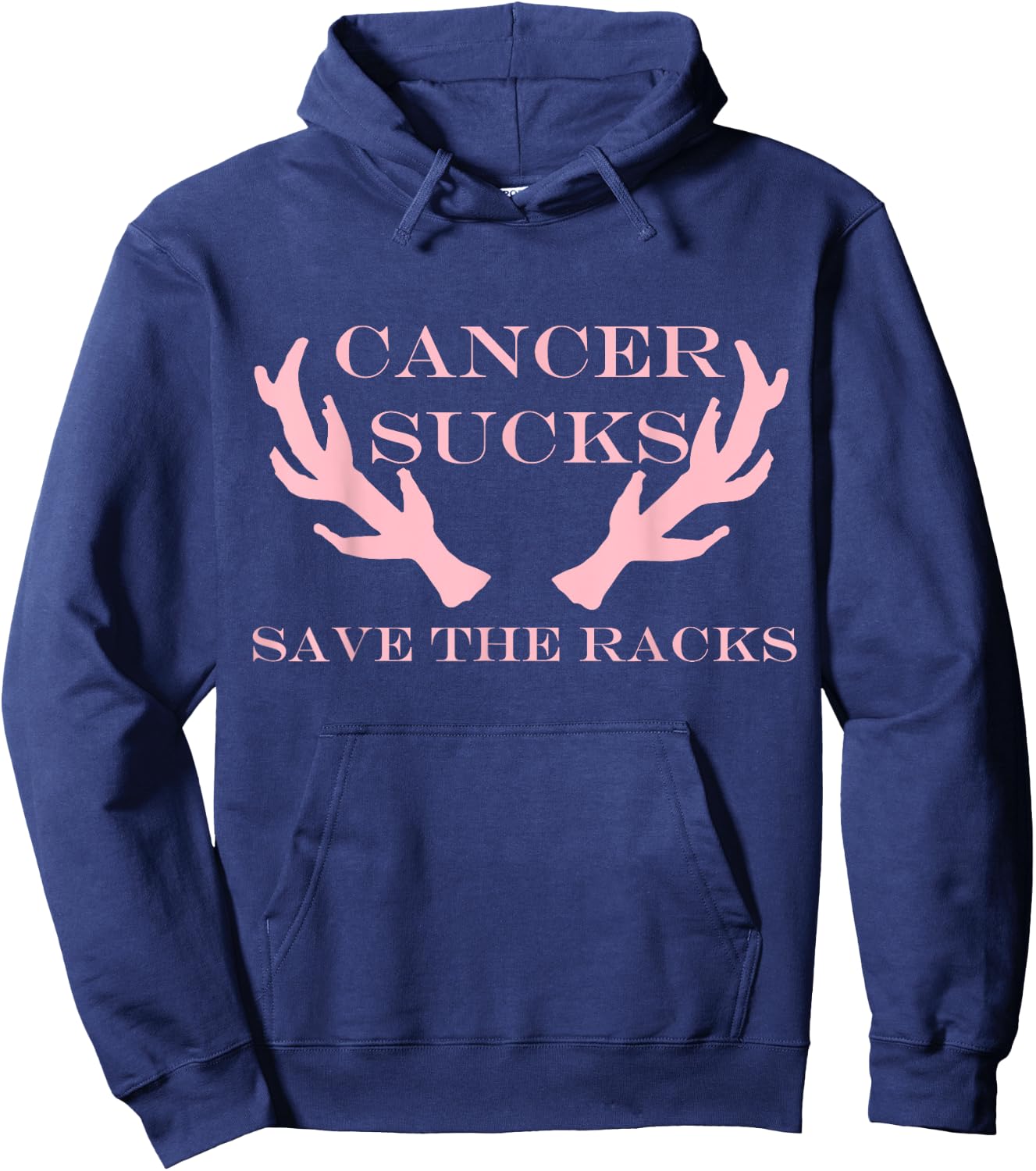 Breast Cancer Awareness Save the Racks Hoodie - Hoodie | Navy