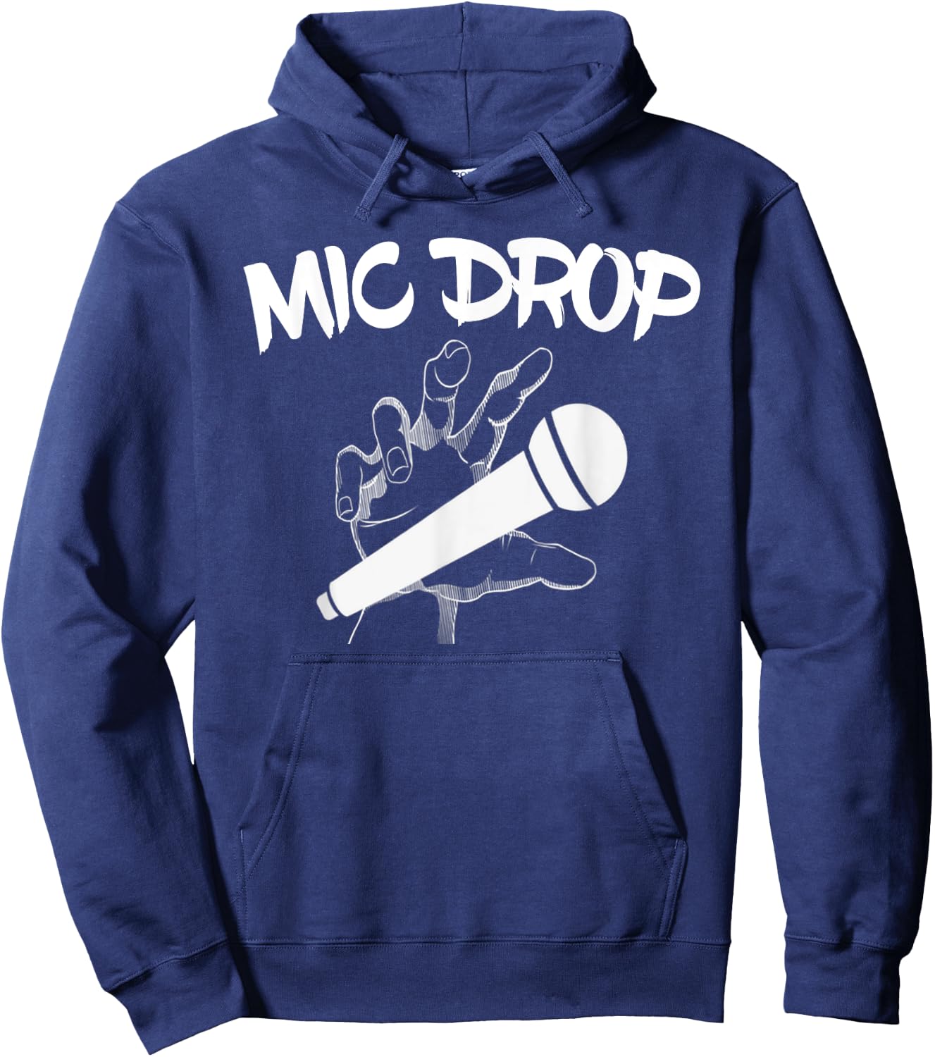 Mic Drop T Shirt-Funny Shirt With Humor Quote And Saying Hoodie - Hoodie | Navy