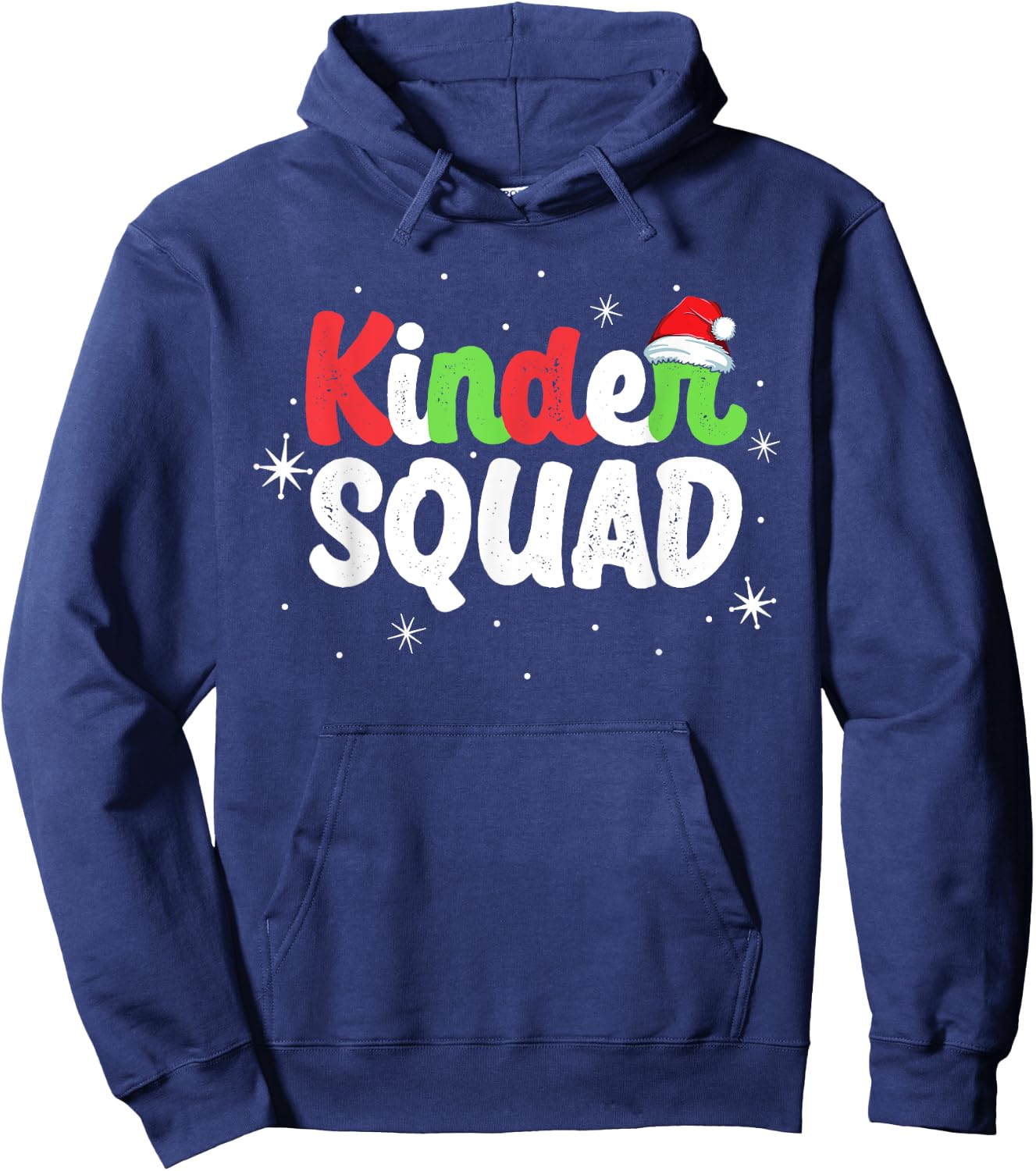 Kinder Squad Kindergarten Teacher Team Matching Christmas Men Women Kids Hoodie - Hoodie | Navy
