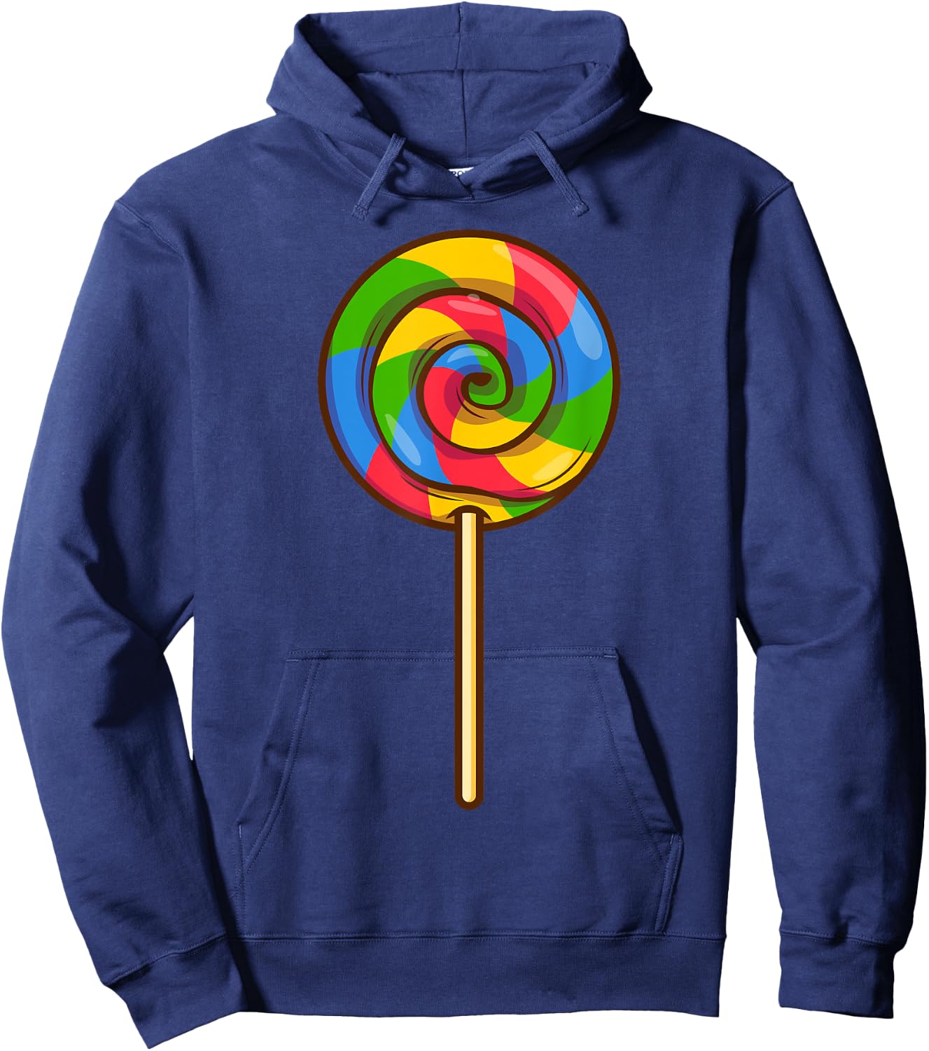Lollipop Rainbow Sucker Candy Halloween Costume Lazy Gift Hoodie - Hoodie | Navy