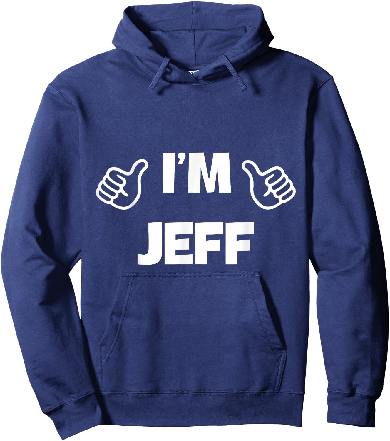First Name Jeff Valentines Day Design for Couples Hoodie - Hoodie | Navy