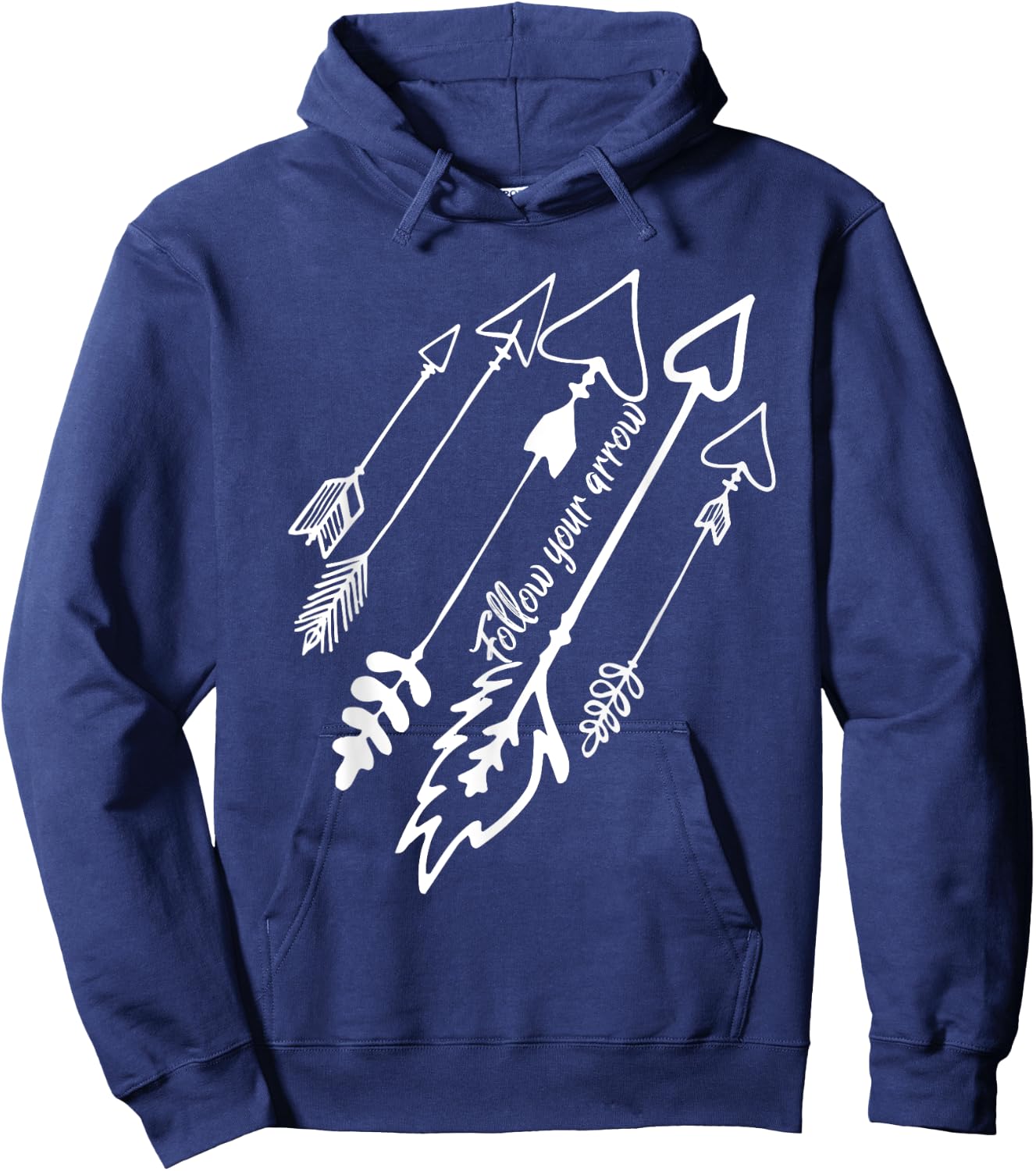 Follow Your Arrow motivational encouragement Hoodie - Hoodie | Navy