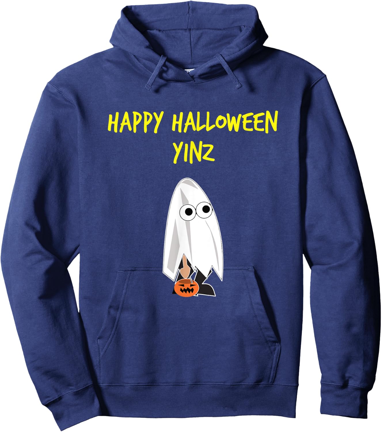 Happy Halloween Pittsburgh Yinz Hoodie - Hoodie | Navy