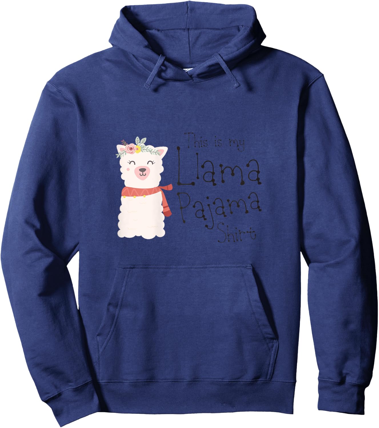 & Kids This Is My Llama Pajama Shirt Cute Alpaca Gift Hoodie - Hoodie | Navy