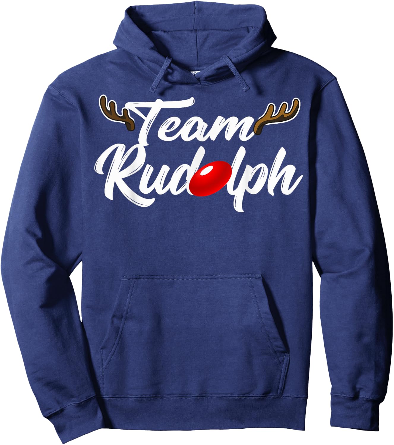 Team Rudolph Red Nose Reindeer Deer Santa Christmas Squad Hoodie - Hoodie | Navy