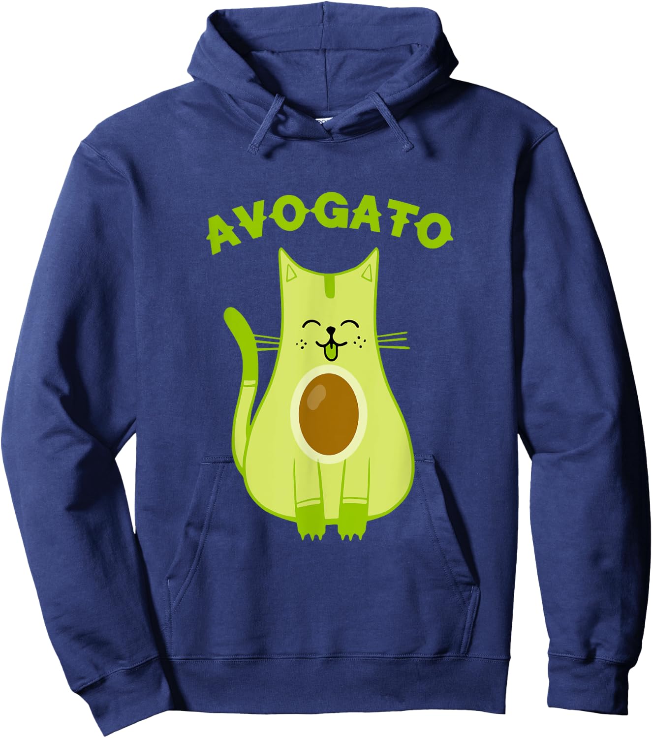 Avogato Funny Avo-Gato Cinco De Mayo Avocado Cat Pun Humor Women Kids Hoodie - Hoodie | Navy