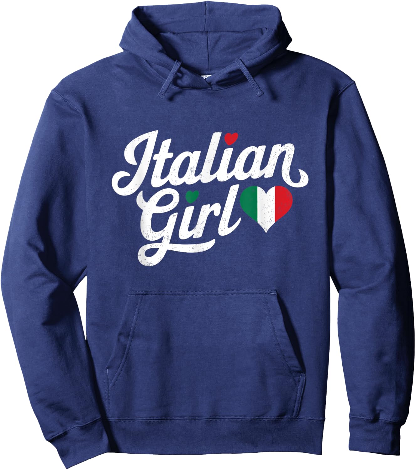 Italy Flag Culture italian Roots Cute Italian Girl italia Hoodie - Hoodie | Navy
