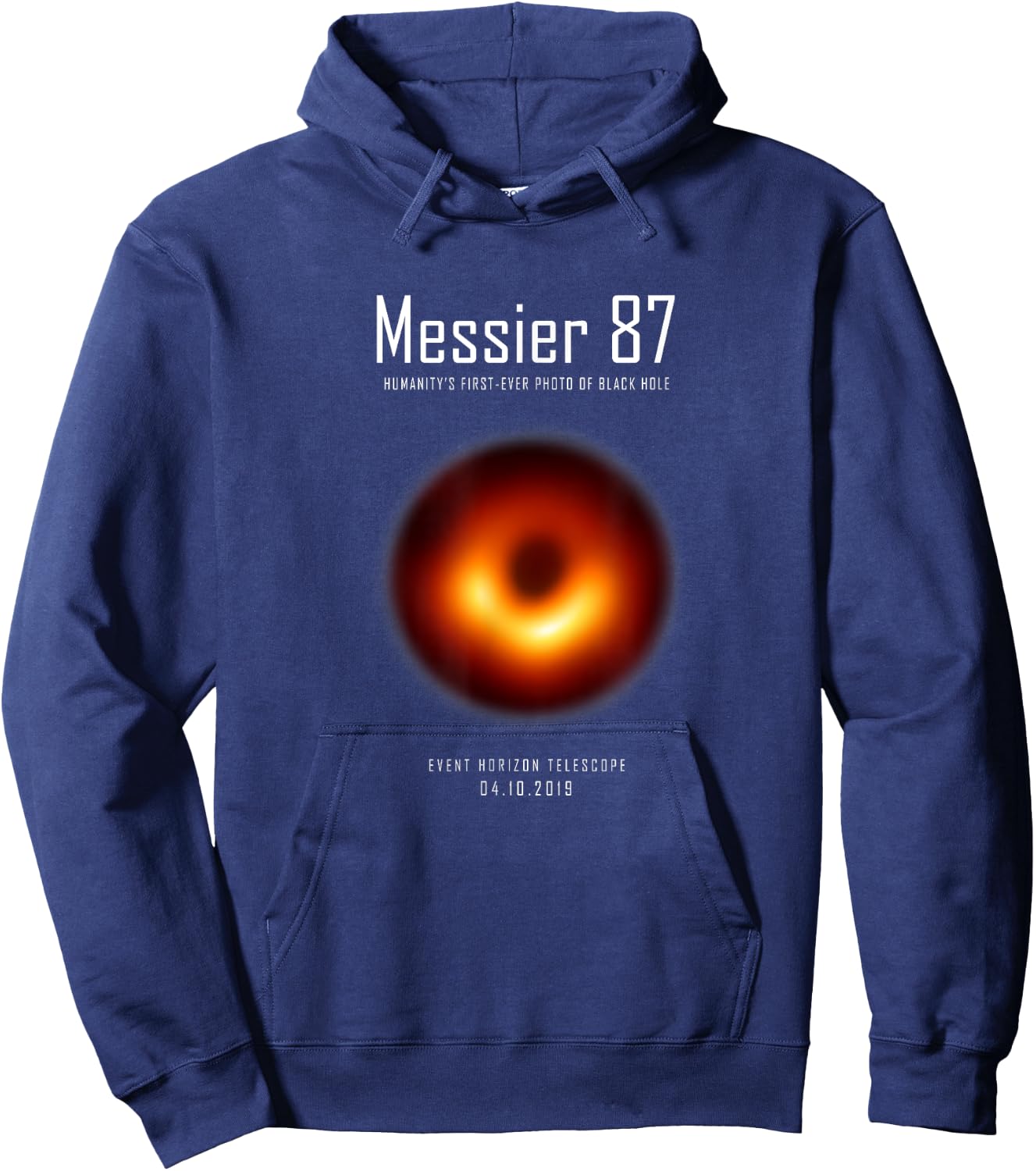 Messier 87 BlackHole Day Event Horizon Commemorative Hoodie - Hoodie | Navy