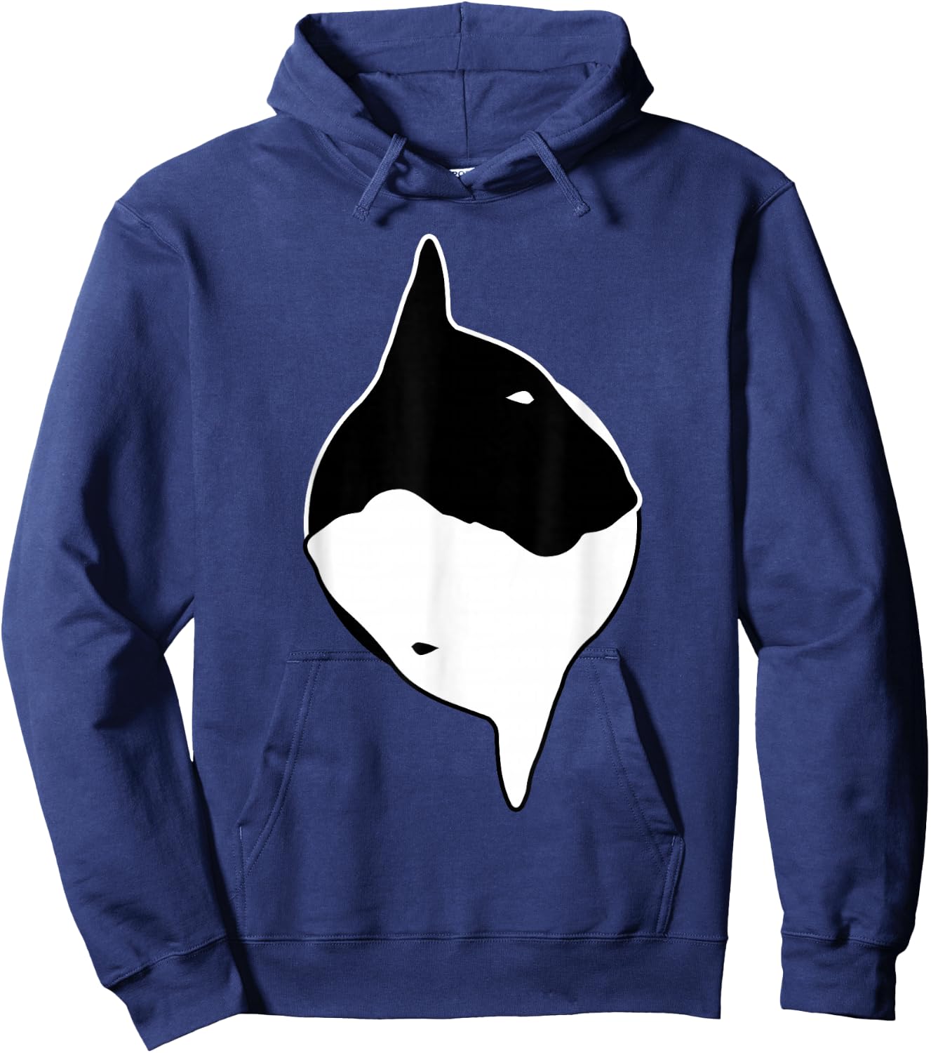 Cool Yin Yang Dog - Cute Bull Terrier Hoodie - Hoodie | Navy