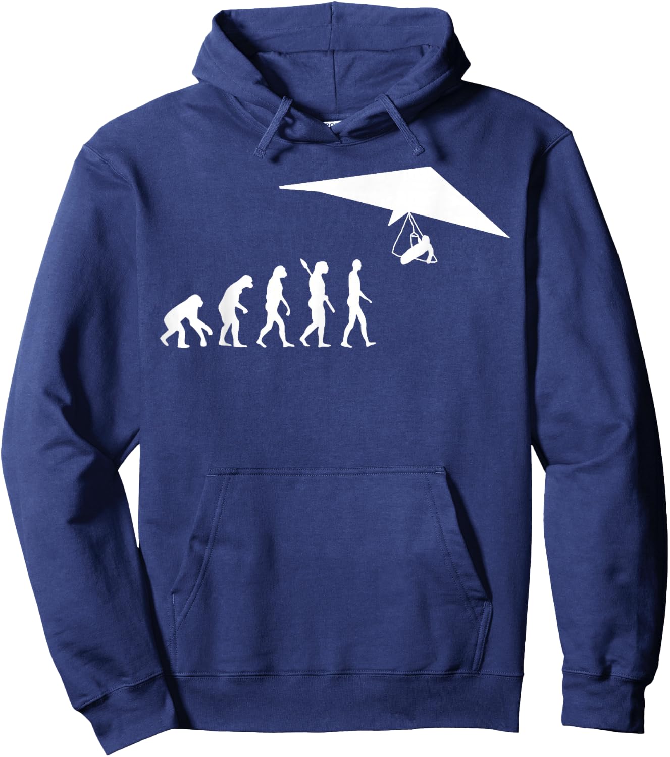 Hang Gliding Evolution Soaring Hang Glider Airsport Hoodie - Hoodie | Navy