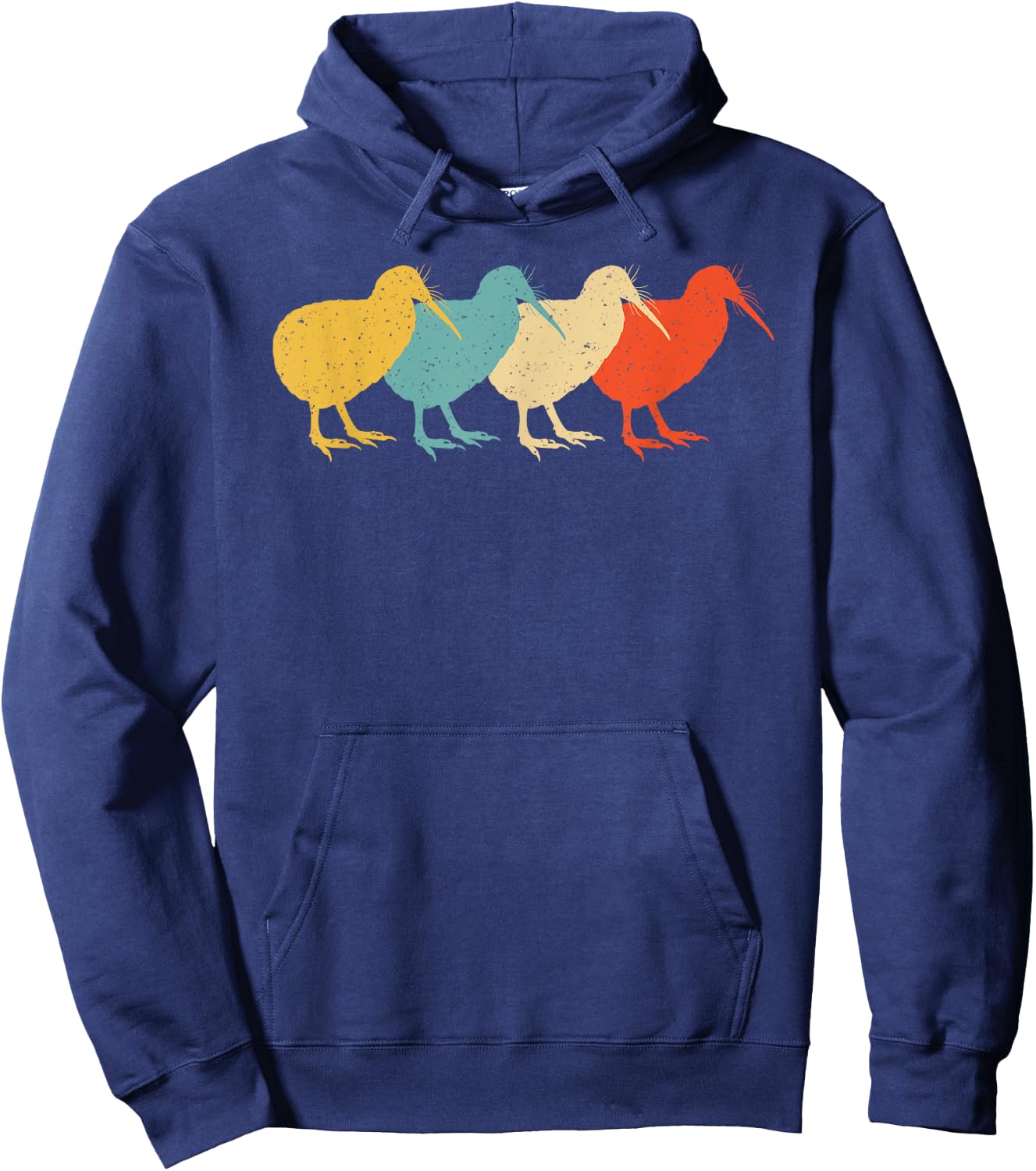 Kiwi Vintage Retro Bird Animal Lover 60s 70s Gift Hoodie - Hoodie | Navy