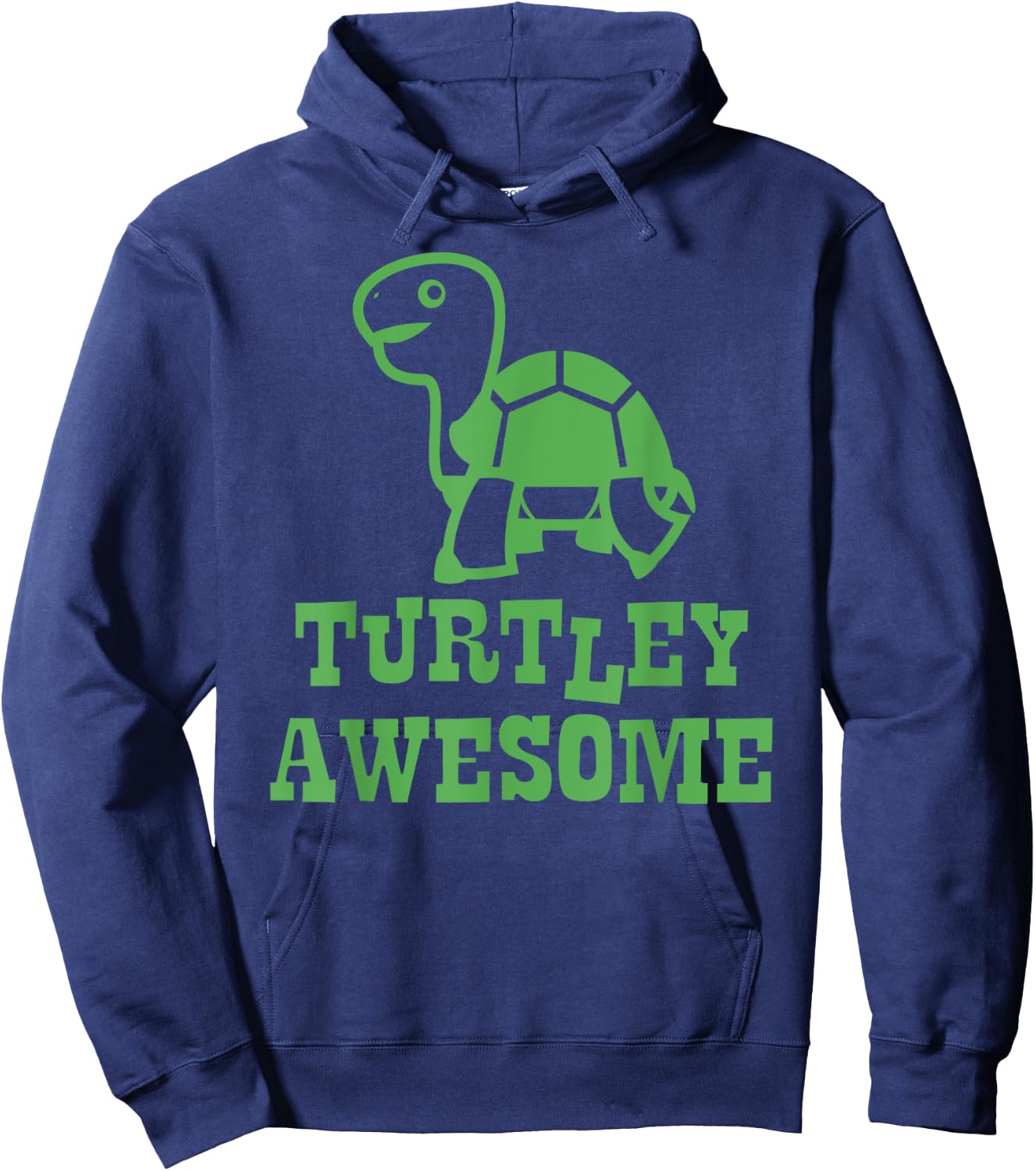 TURTLEY AWESOME Funny Turtle Lover Cute Tween Boy Girl Kids Hoodie - Hoodie | Navy