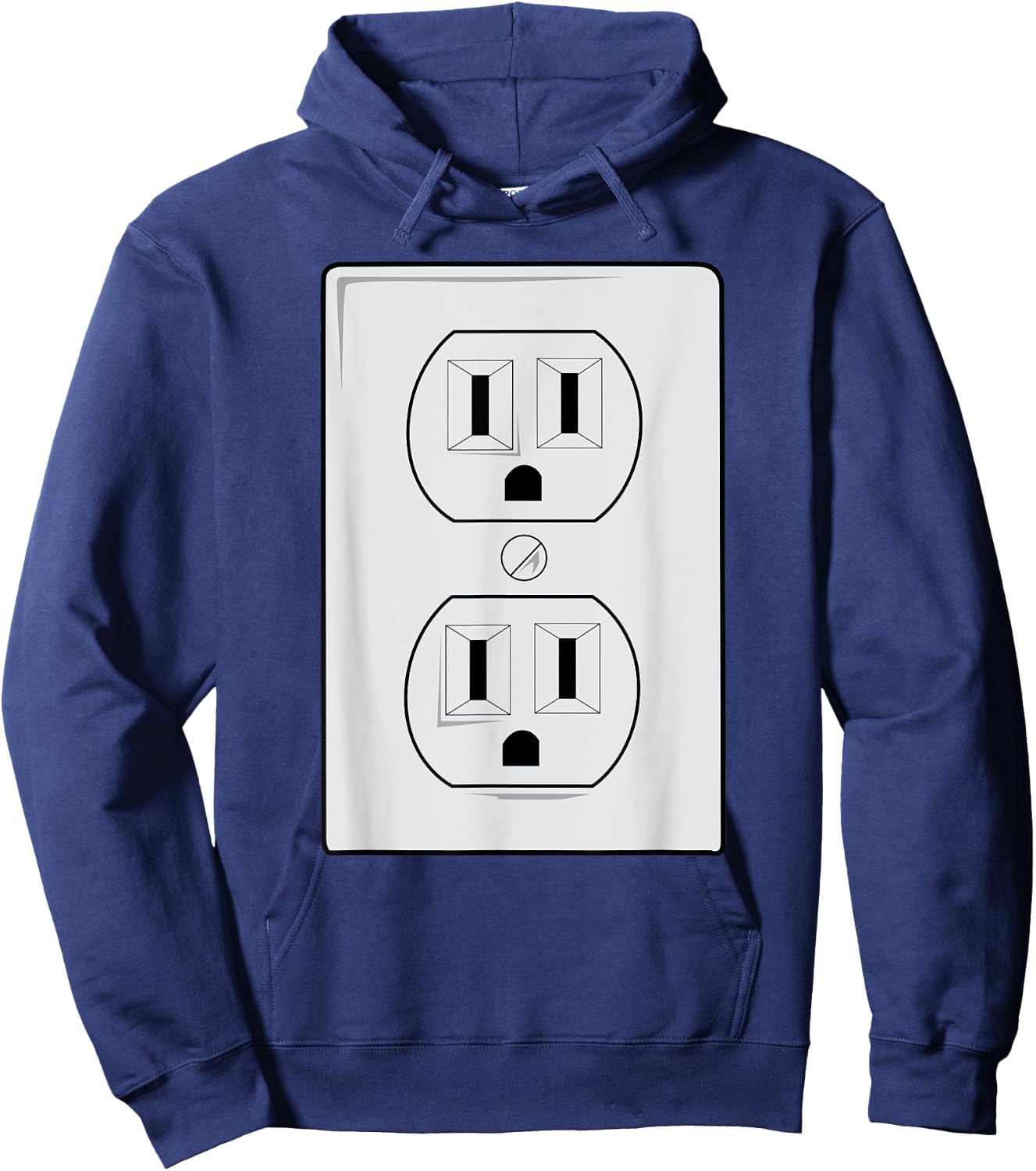 Electrical Outlet Plug And SOCKET Couples Costume Halloween Hoodie - Hoodie | Navy