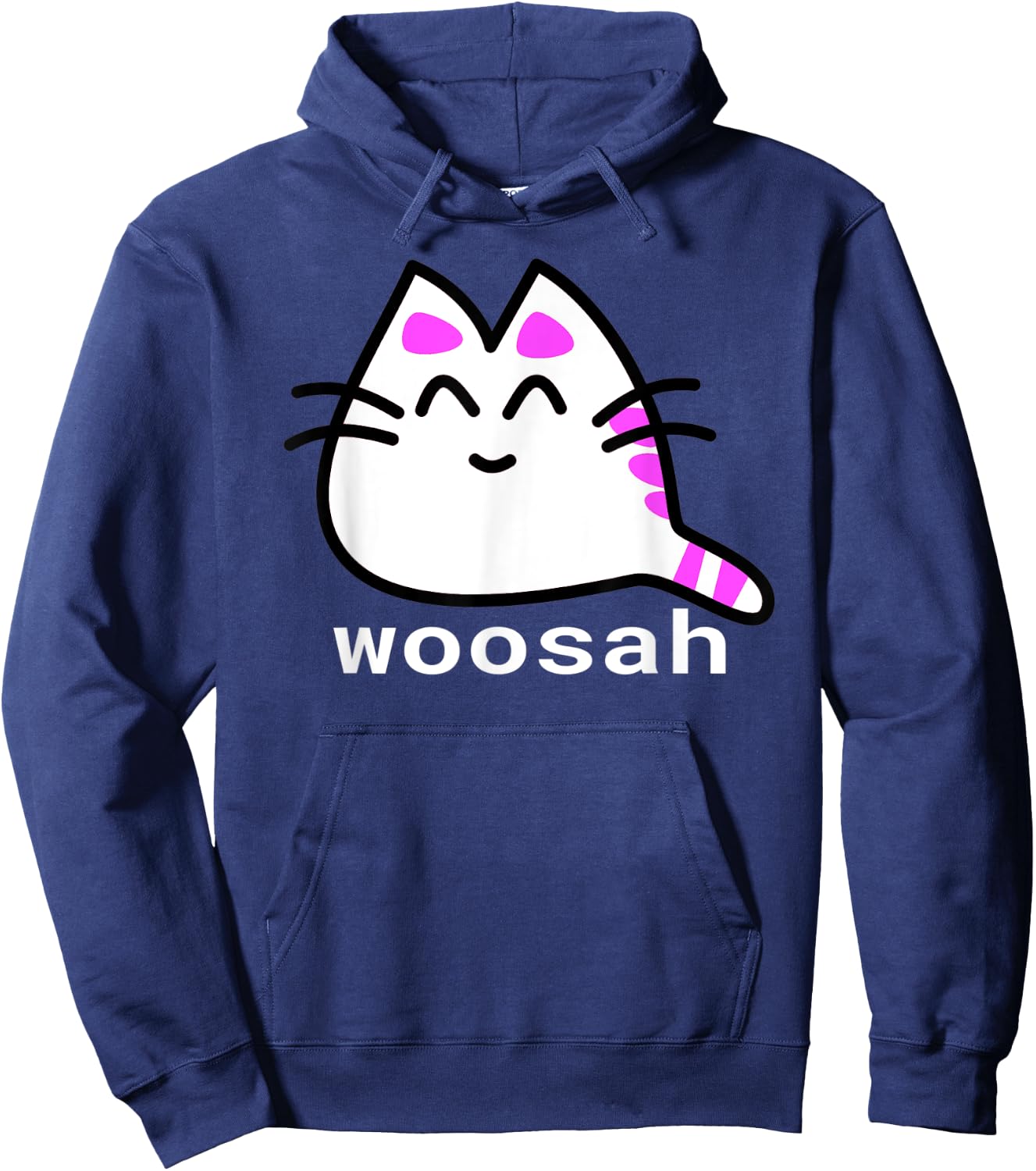 Woosah Calm Yoga Exhale Shirt Hoodie - Hoodie | Navy