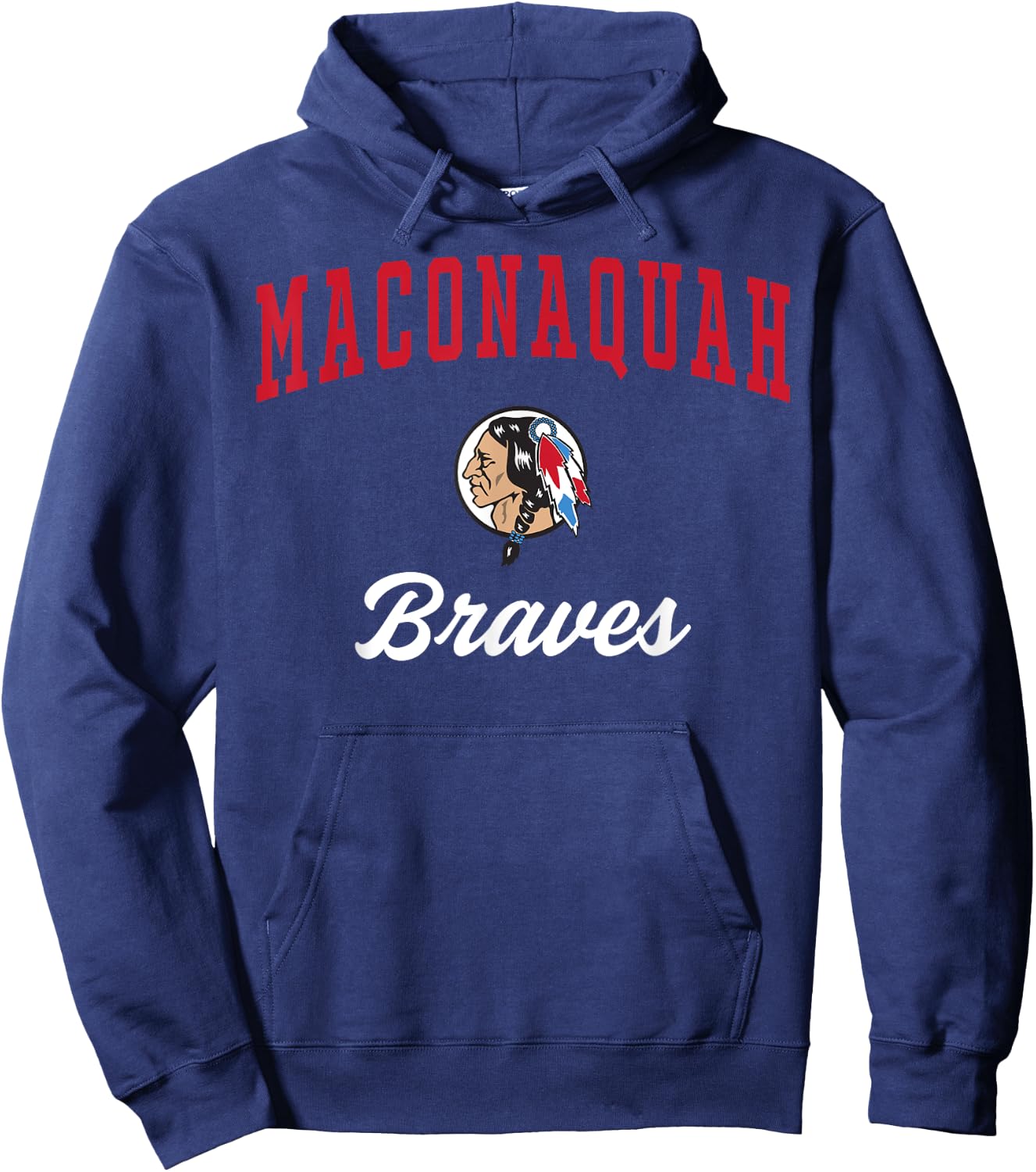 Maconaquah High School Braves Hoodie - Hoodie | Navy
