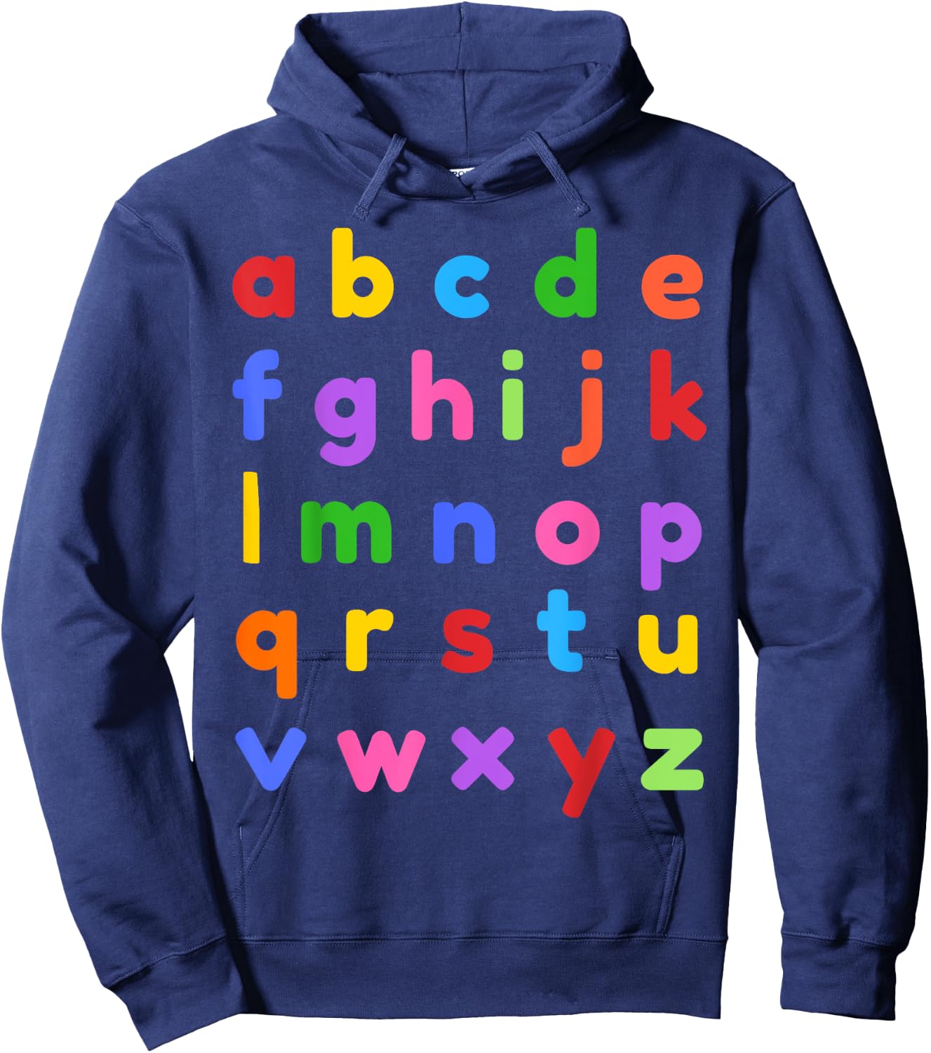 Alphabet Shirt Lowercase ABC Letter Teachers Kids Hoodie - Hoodie | Navy