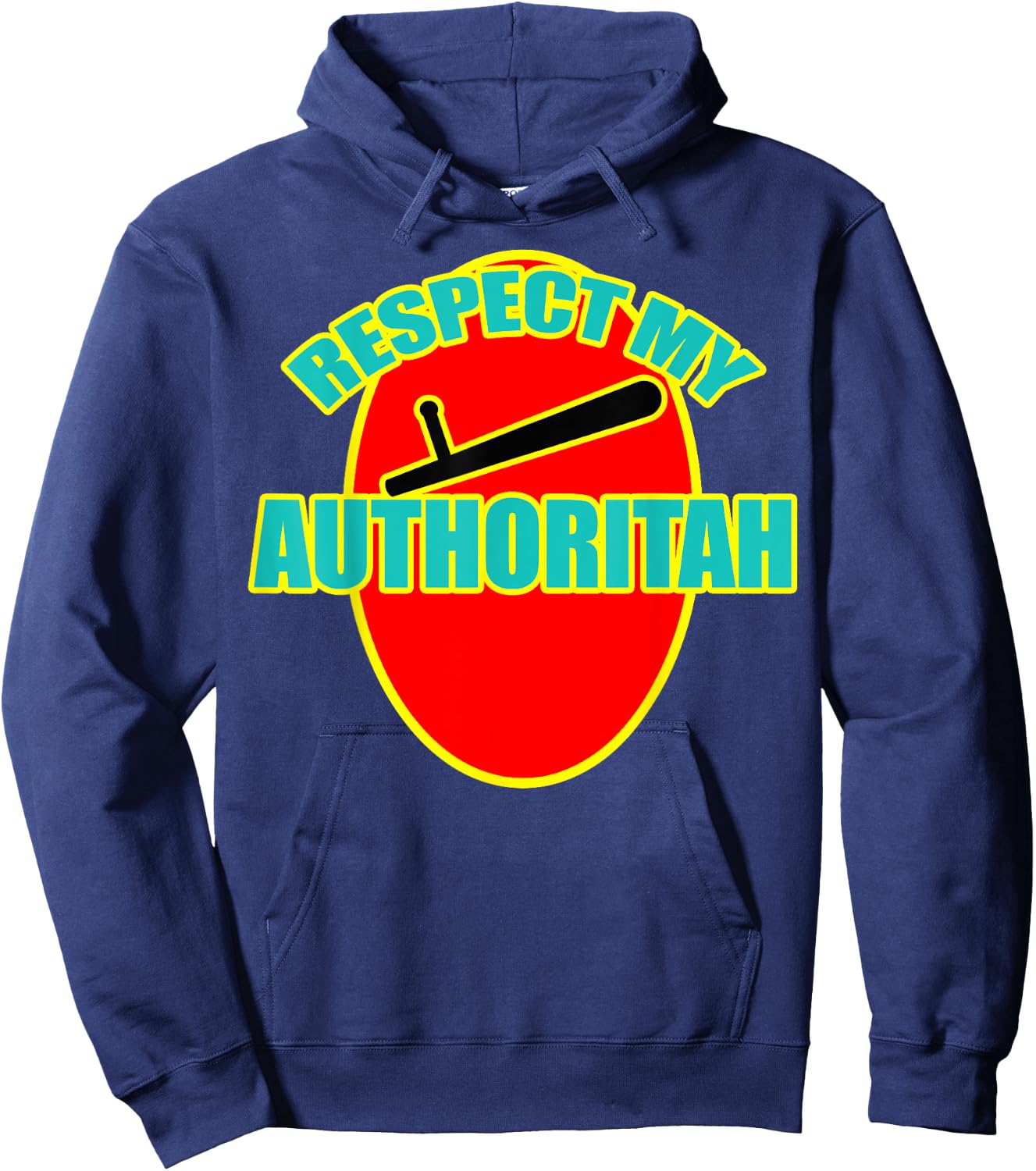 Respect My Authority (Authoritah) Graphic Kid Design Hoodie - Hoodie | Navy